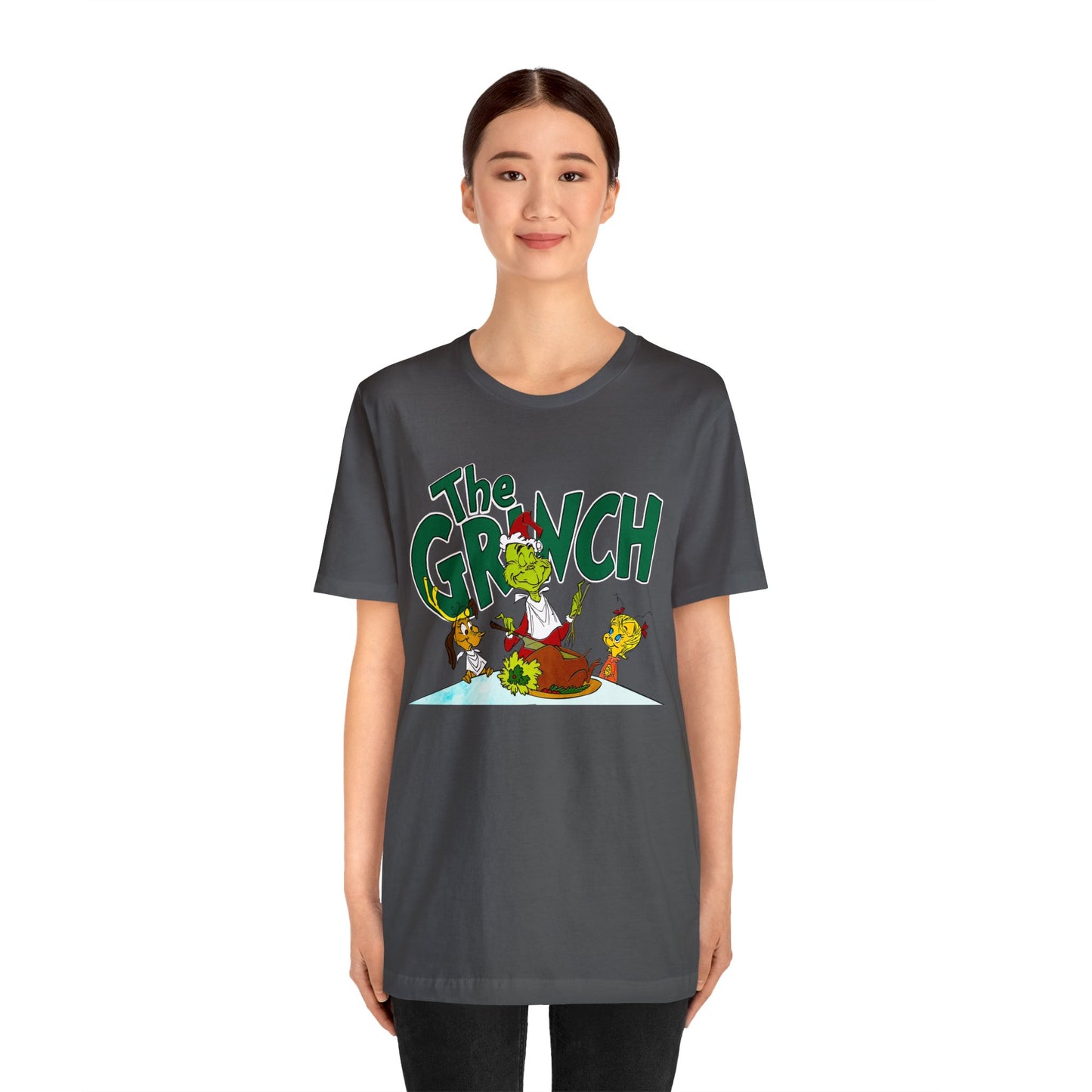 The Grinch cartoon tshirt - The Grinch Christmas table tshirt - Holiday Grinch Christmas table tshirt - Christmas Grinch dinner tshirt