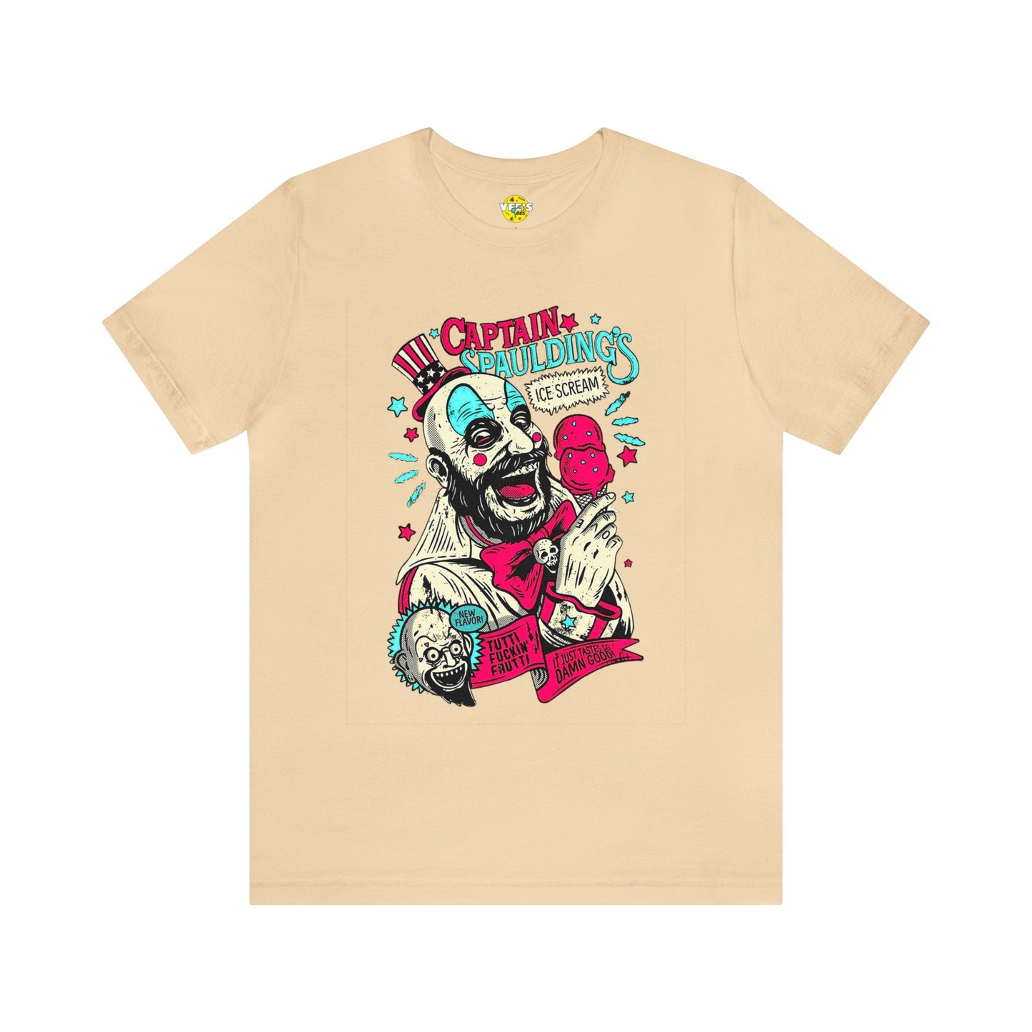 Halloween Captain Spaulding Short Sleeve T-Shirt - Classic Horror Icon Tee, Rob Zombie Character Graphic Shirt