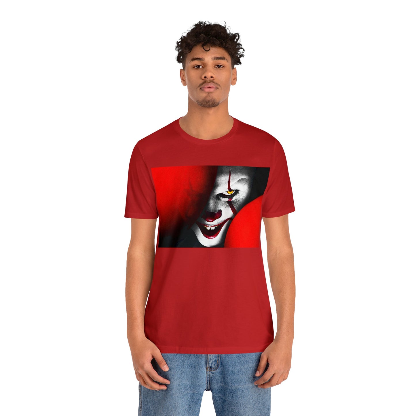 Halloween Pennywise Red Balloons Short Sleeve T-Shirt - IT Clown Tee - Horror Movie Shirt - Stephen King's IT Fan Gift