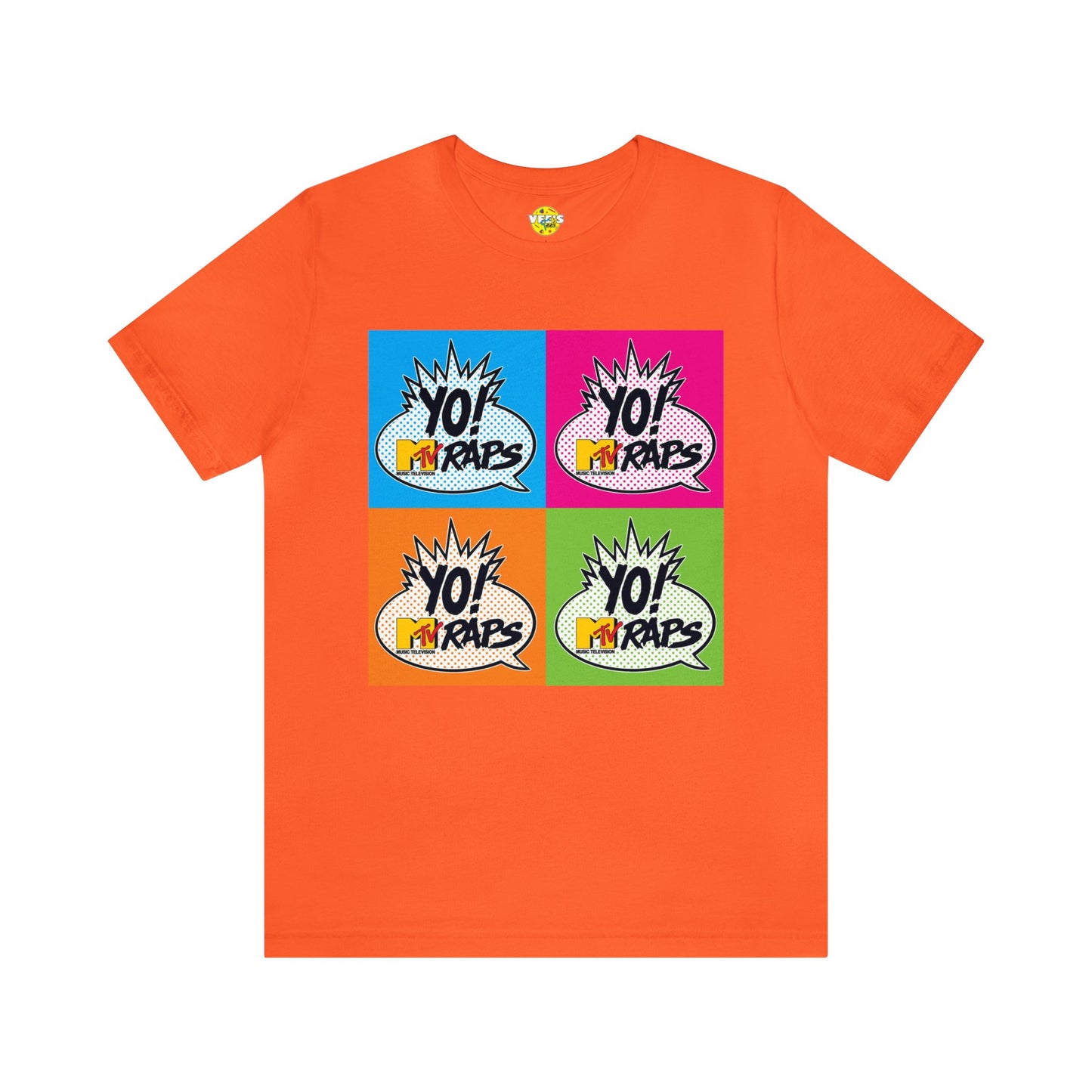 Yo! MTV Raps Pop Art Short Sleeve T-Shirt - Retro Hip-Hop Vibes for Music Lovers Tee