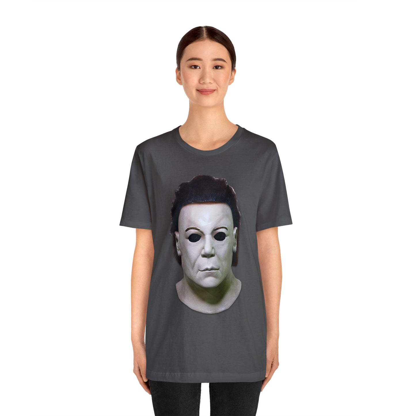 Halloween Michael Myers' Mask Halloween Short Sleeve T-Shirt - Horror Icon Tee, Classic Movie Graphic Shirt