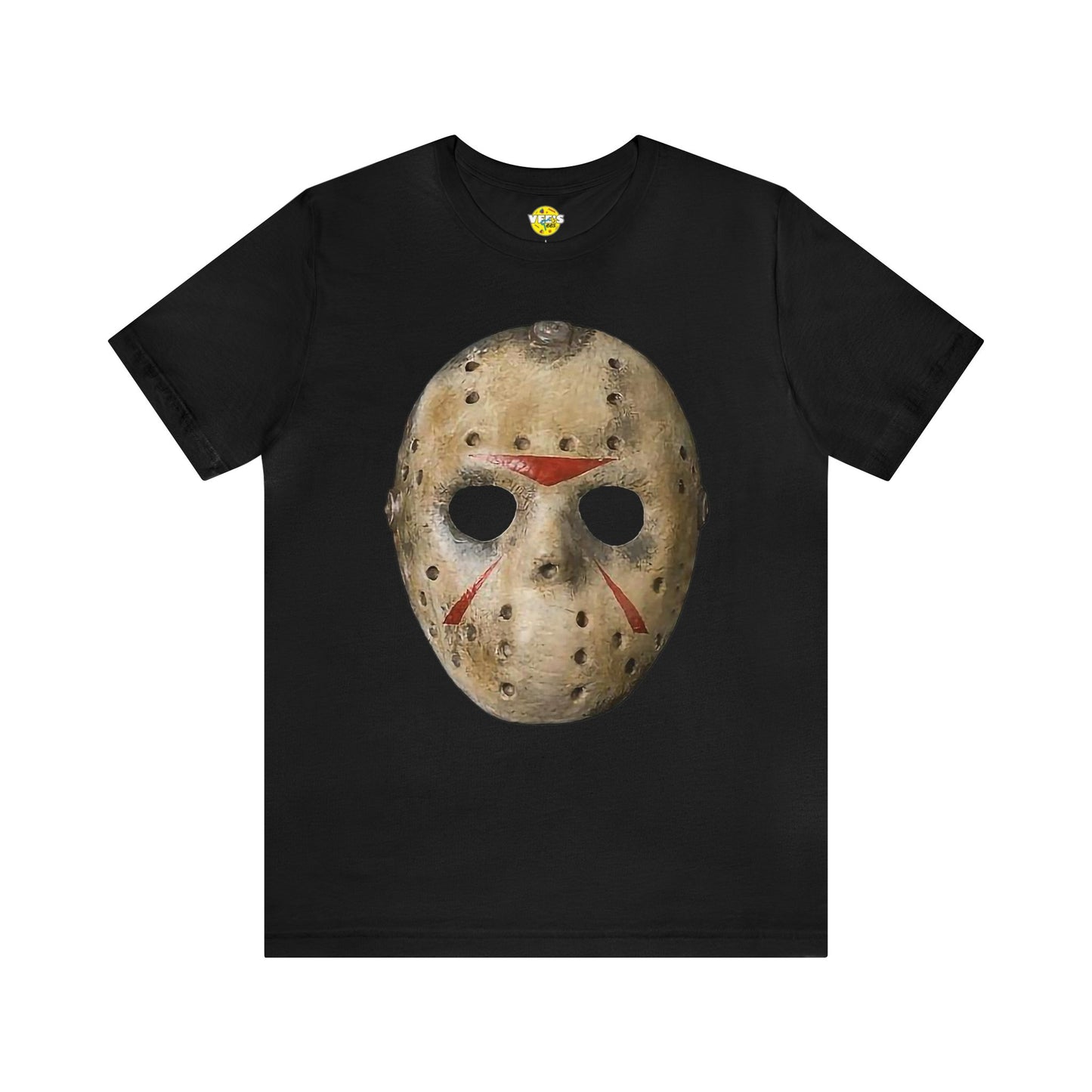 Halloween Jason's Mask Short Sleeve T-Shirt - Horror Movie Icon Tee, Friday the 13th Graphic Shirt