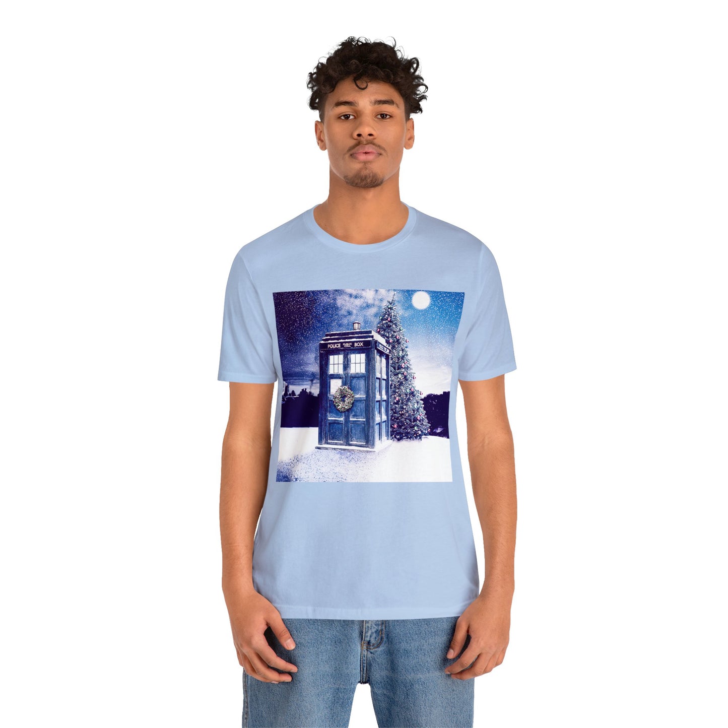 Dr Who Christmas - Dr Who Tardis Shirt - Dr Who Christmas Tardis Tshirt - Retro Doctor Who Tardis Tee - Christmas TARDIS Tshirt