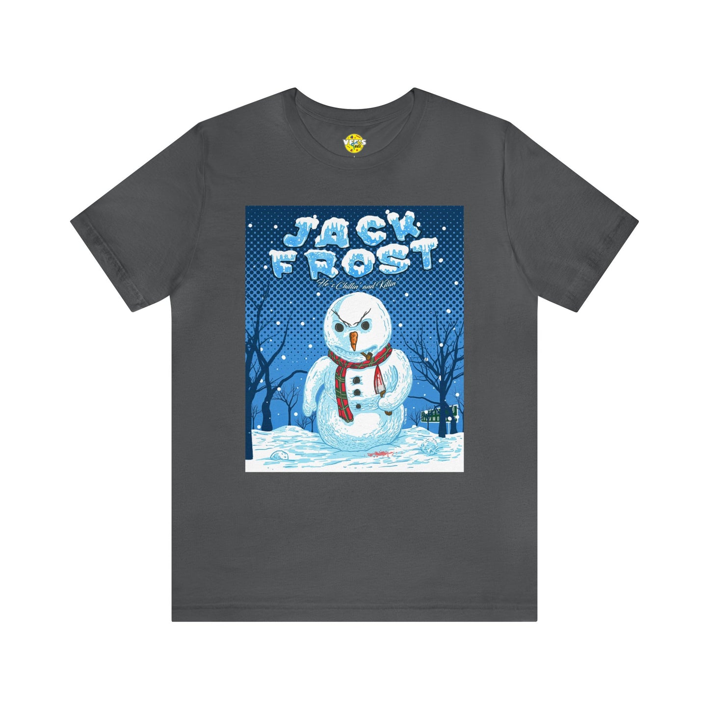 Chillingly Festive - Jack Frost Horror Movie Poster Short Sleeve T-Shirt