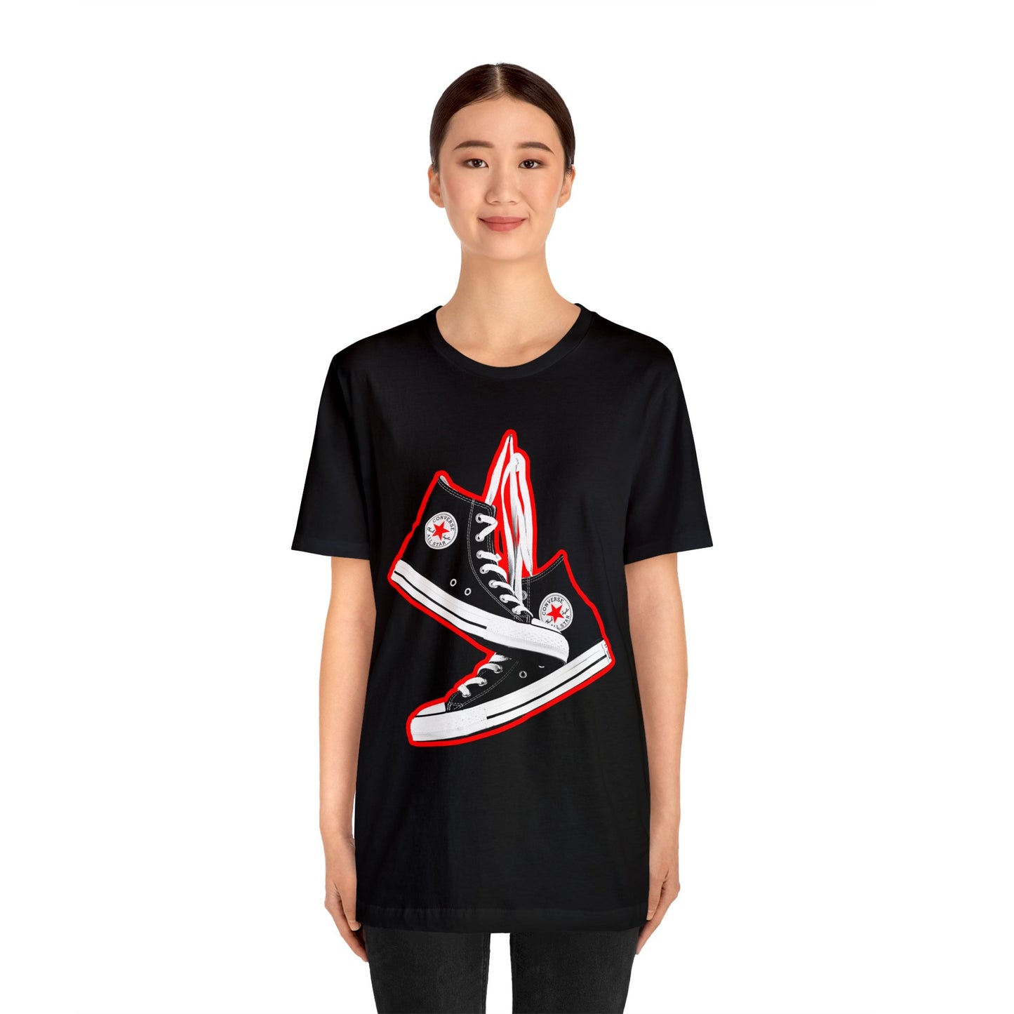 Black Sneakers tshirt - 90s Sneakers tshirt - converse chuck taylor all stars tshirt - High Top Chuck Taylor All Stars Tshirt