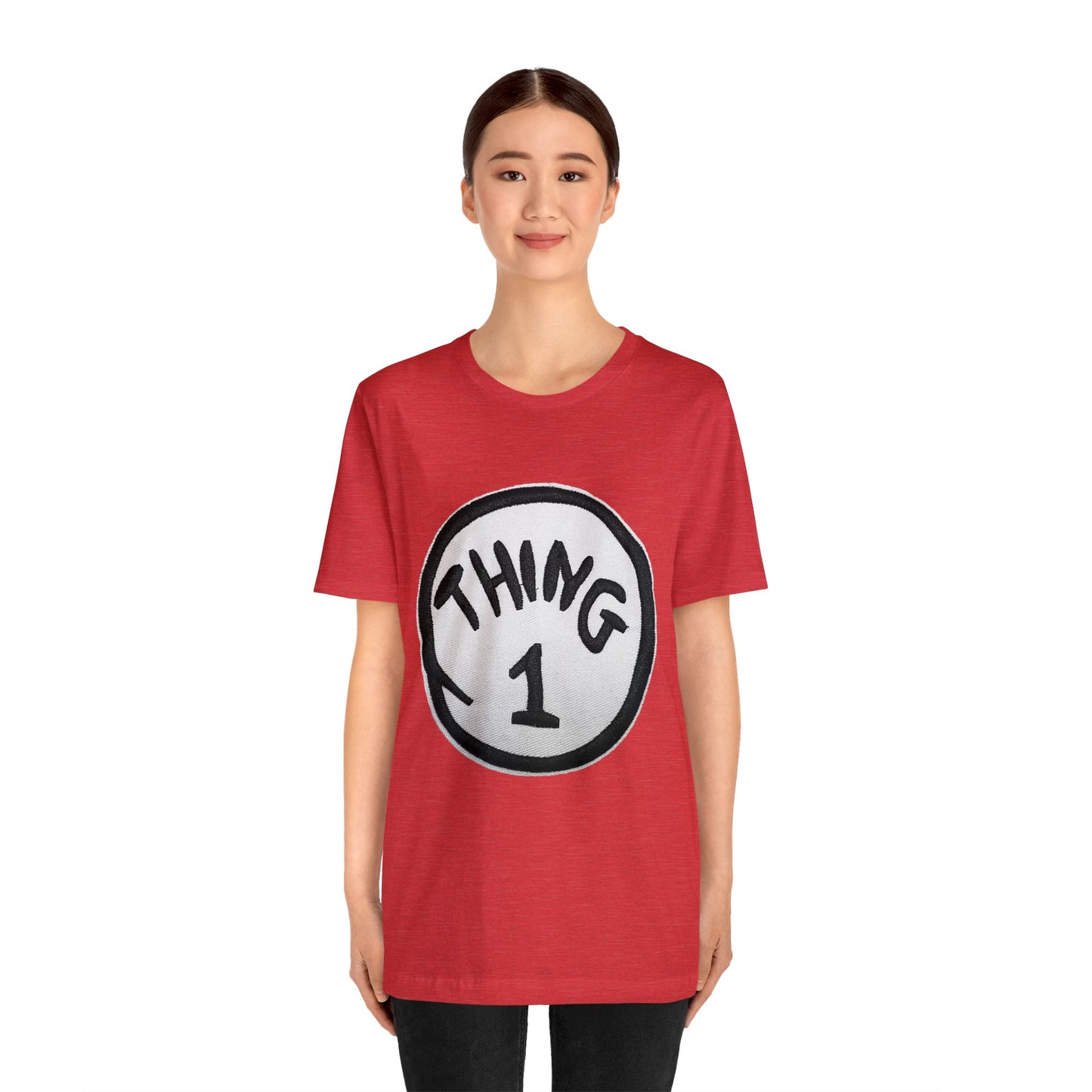 Thing 1 Playful Graphic Vibes Tee - Cat in the Hat Seuss Fan Fashion TShirt - Valentines Day Childrens Book Companion Shirt