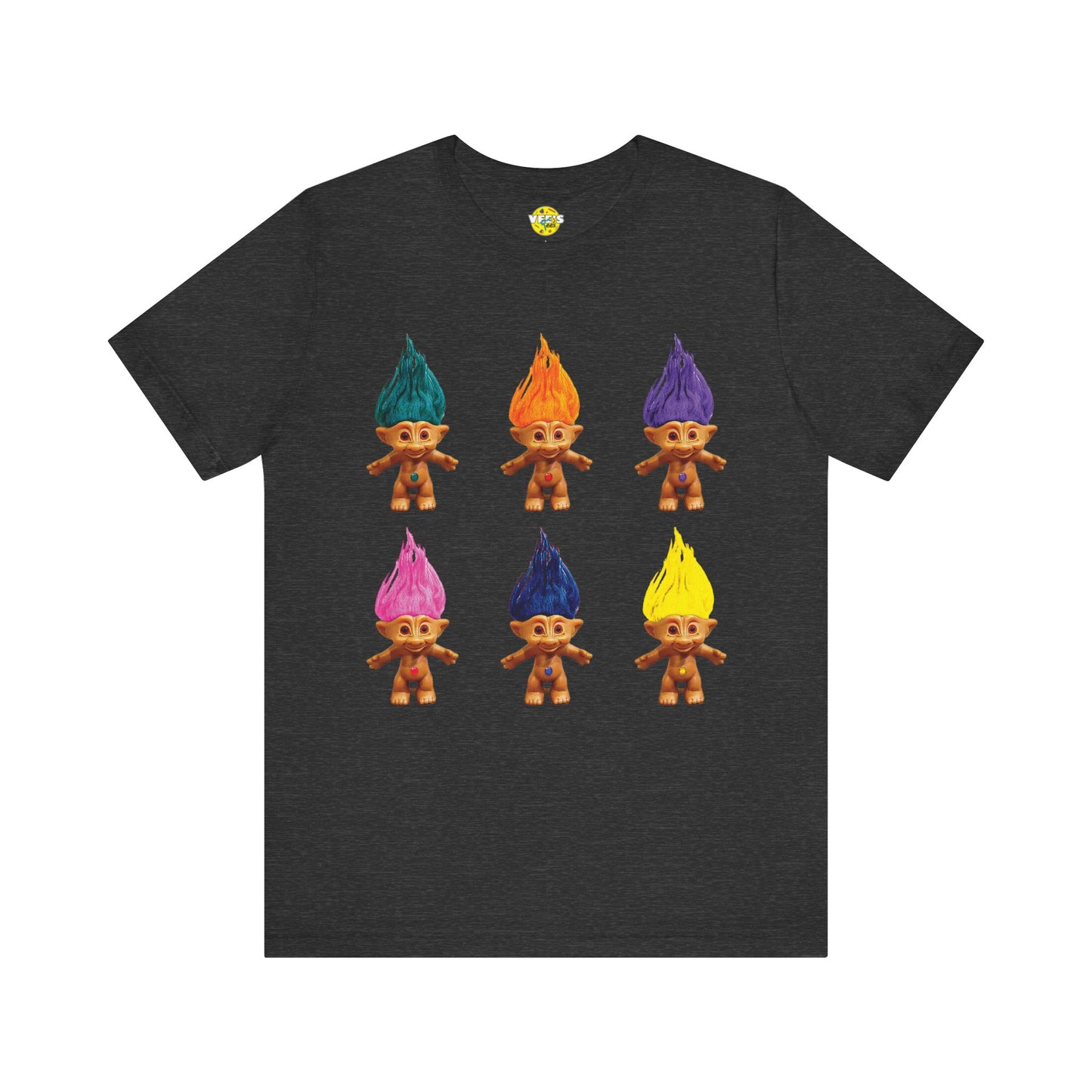 Vintage Treasure Troll Squad Short Sleeve T-Shirt - Retro 90s Nostalgia Tee