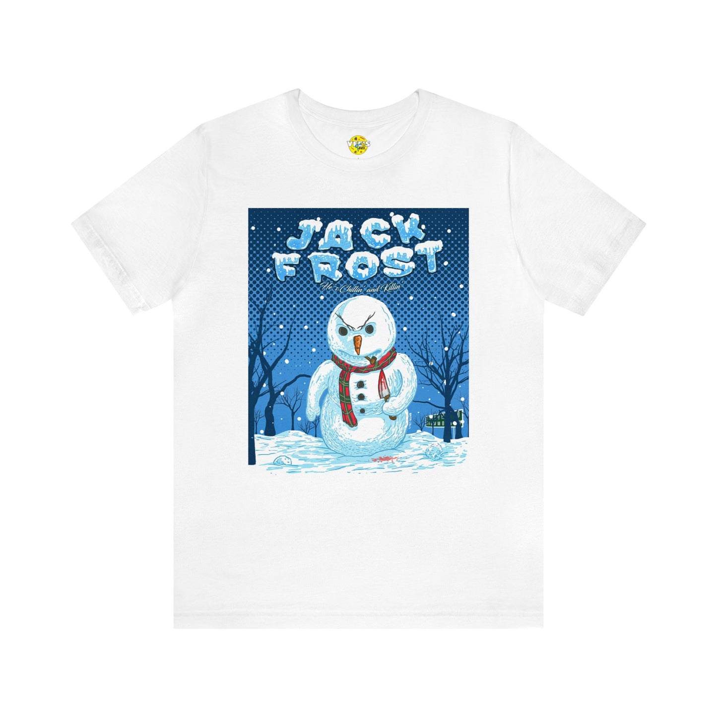 Chillingly Festive - Jack Frost Horror Movie Poster Short Sleeve T-Shirt