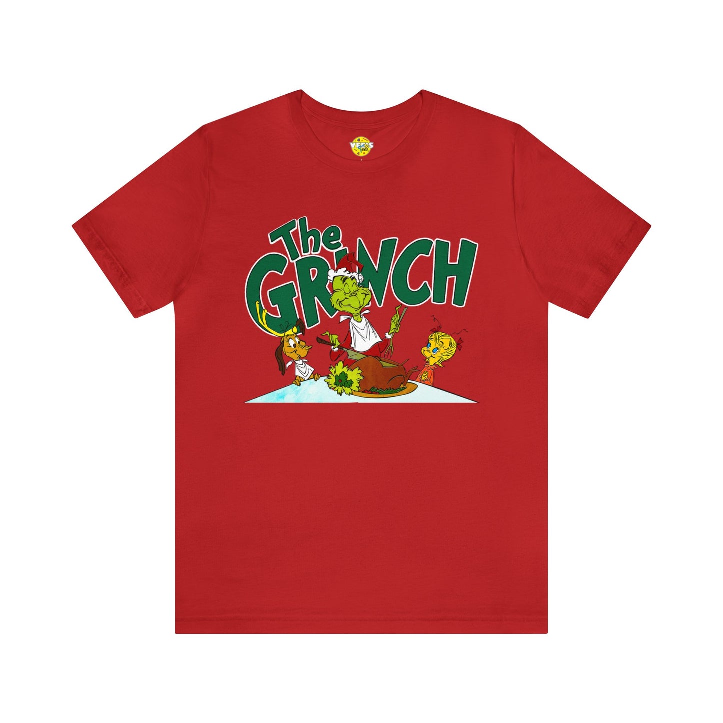 The Grinch cartoon tshirt - The Grinch Christmas table tshirt - Holiday Grinch Christmas table tshirt - Christmas Grinch dinner tshirt