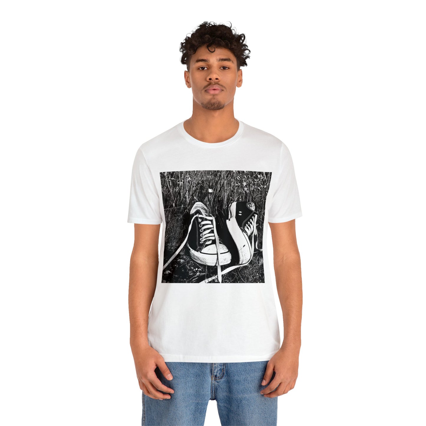 Black & White Chuck Taylors  Short Sleeve T-Shirt - Classic Sneaker Lover Tee, Vintage Shoe Graphic Shirt