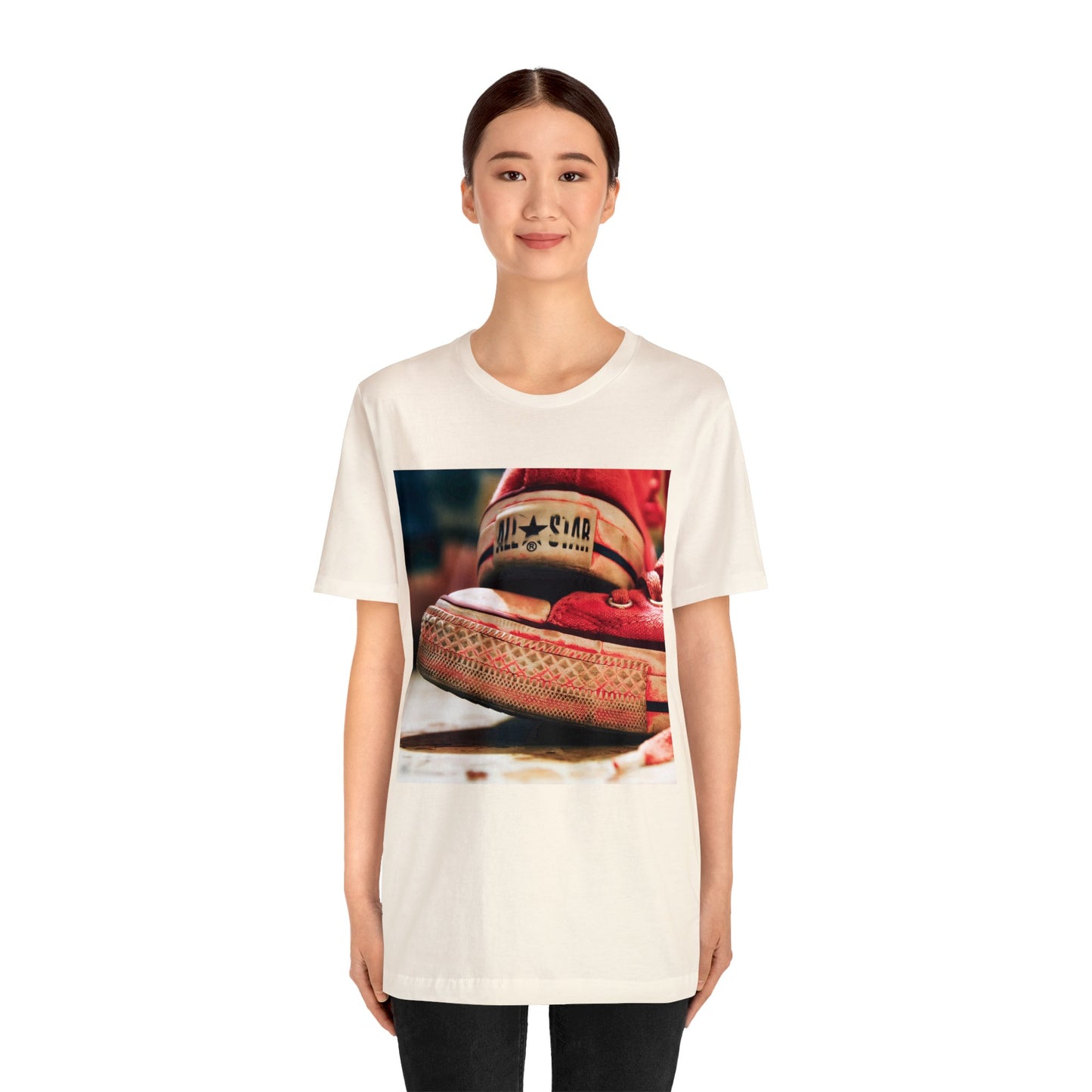 Red Chuck Taylors Zoomed In Short Sleeve T-Shirt - Classic Sneaker Lover Tee, Vintage Shoe Graphic Shirt