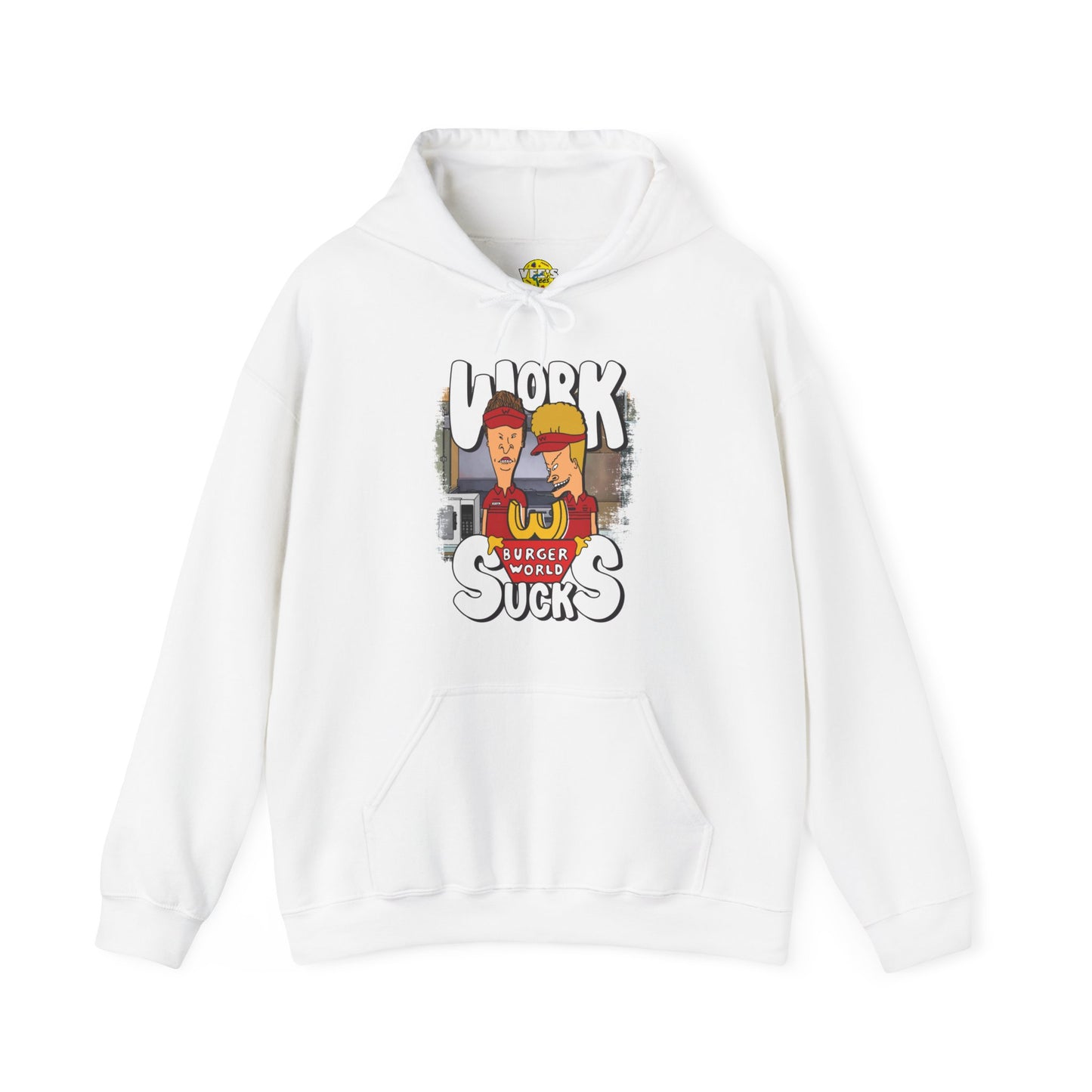 Beavis and Butt-Head Work Sucks Hoodie - 90s Nostalgia