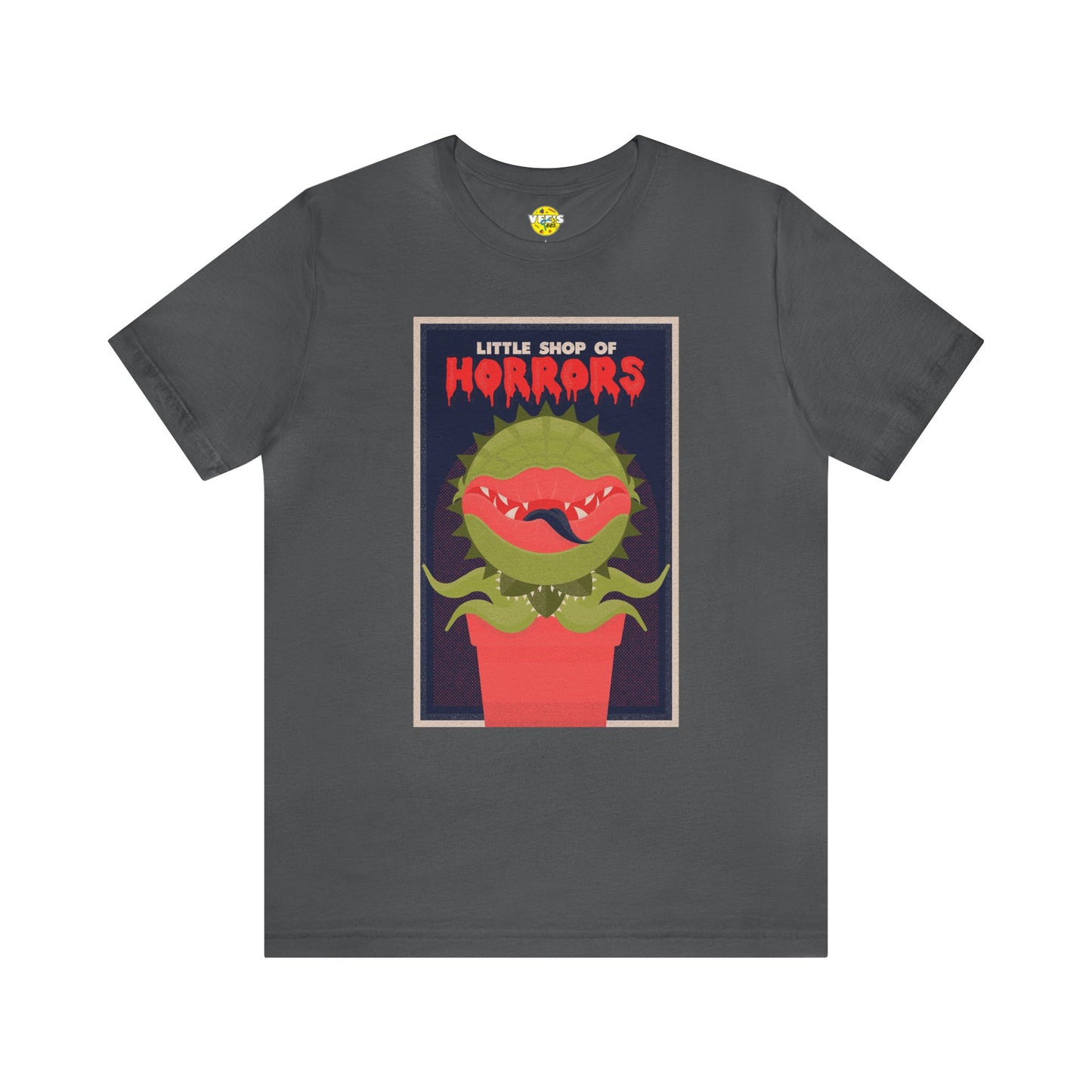 Halloween Audrey II Little Shop of Horrors Short Sleeve T-Shirt - Retro Horror Movie Graphic Tee, Vintage Plant Monster Shirt