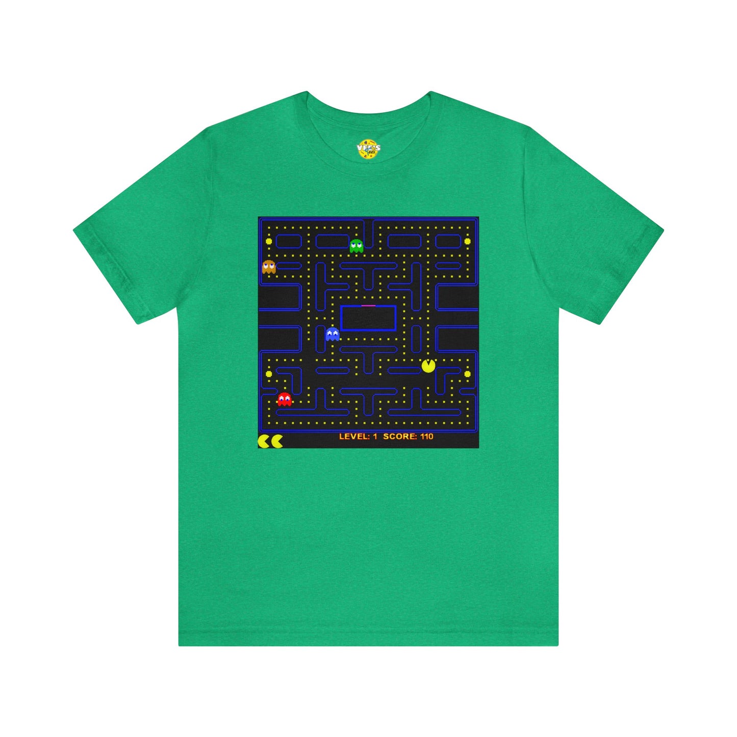 Retro Pac-Man Arcade Game Short Sleeve T-Shirt - Classic Vintage Gamer Tee