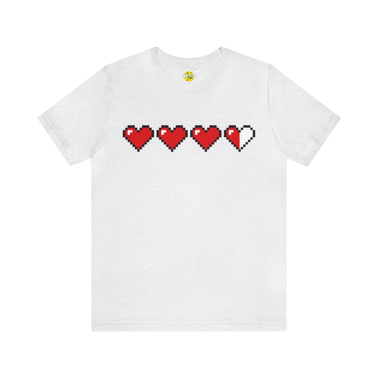 Retro Video game tshirt - Retro Arcade game shirt - Classic Retro Gamer tee - Gamer Heart Container tshirt - Pixelated Hearts tee