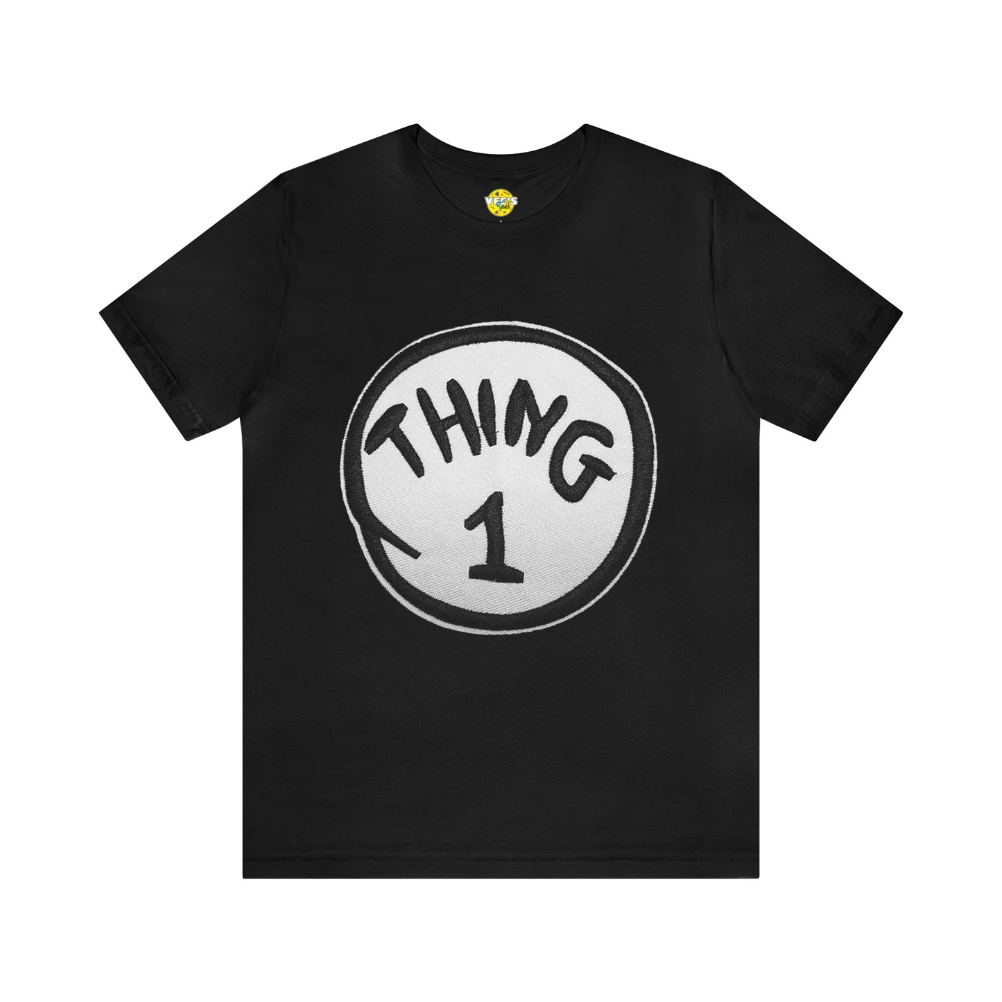 Thing 1 Playful Graphic Vibes Tee - Cat in the Hat Seuss Fan Fashion TShirt - Valentines Day Childrens Book Companion Shirt