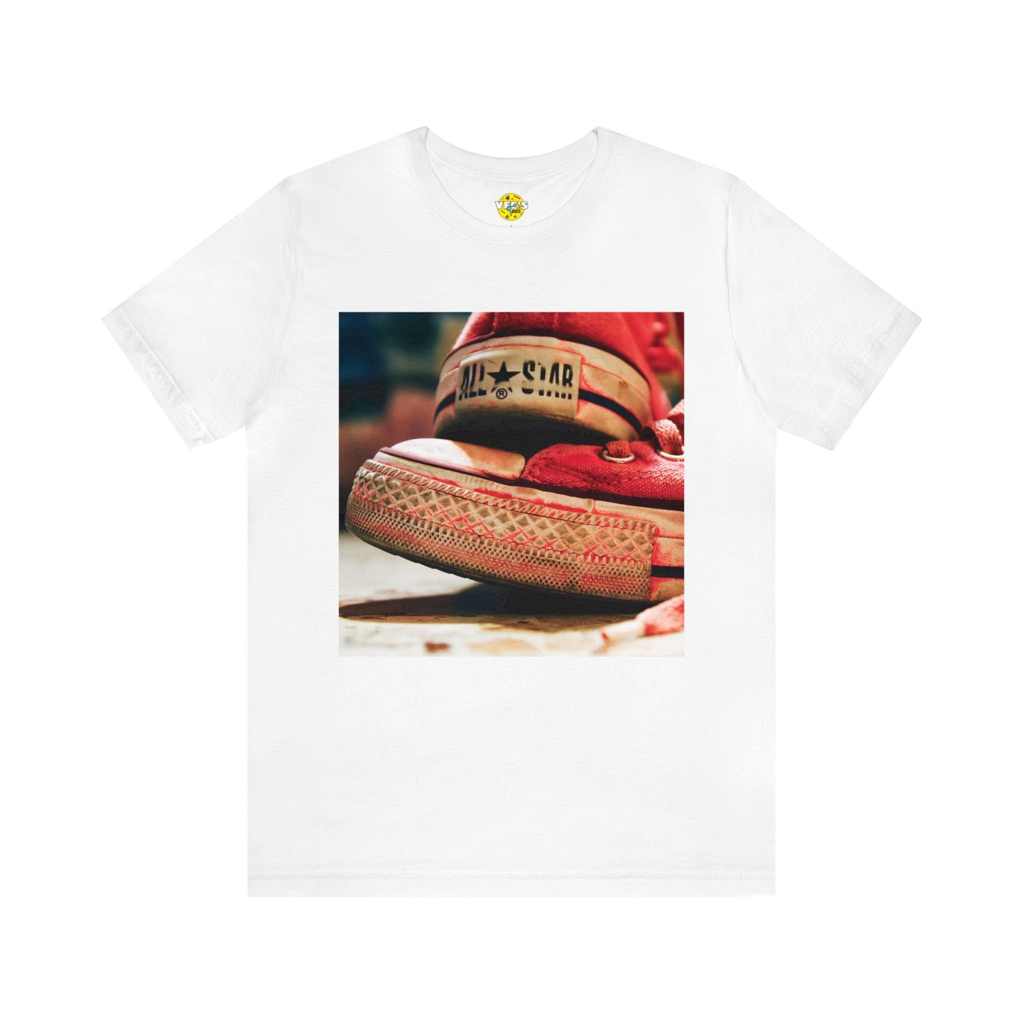 Red Chuck Taylors Zoomed In Short Sleeve T-Shirt - Classic Sneaker Lover Tee, Vintage Shoe Graphic Shirt