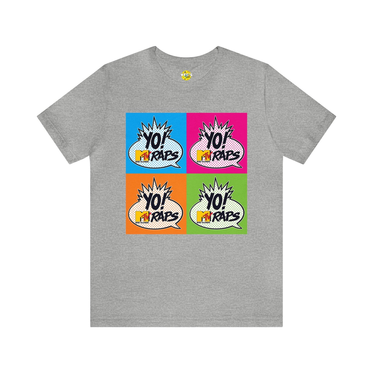 Yo! MTV Raps Pop Art Short Sleeve T-Shirt - Retro Hip-Hop Vibes for Music Lovers Tee