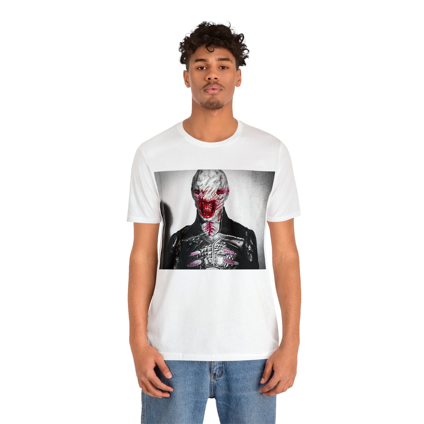 Halloween Chatterer Hellraiser Short Sleeve T-Shirt - Clive Barker Horror Movie Tee, Cenobite Art Shirt