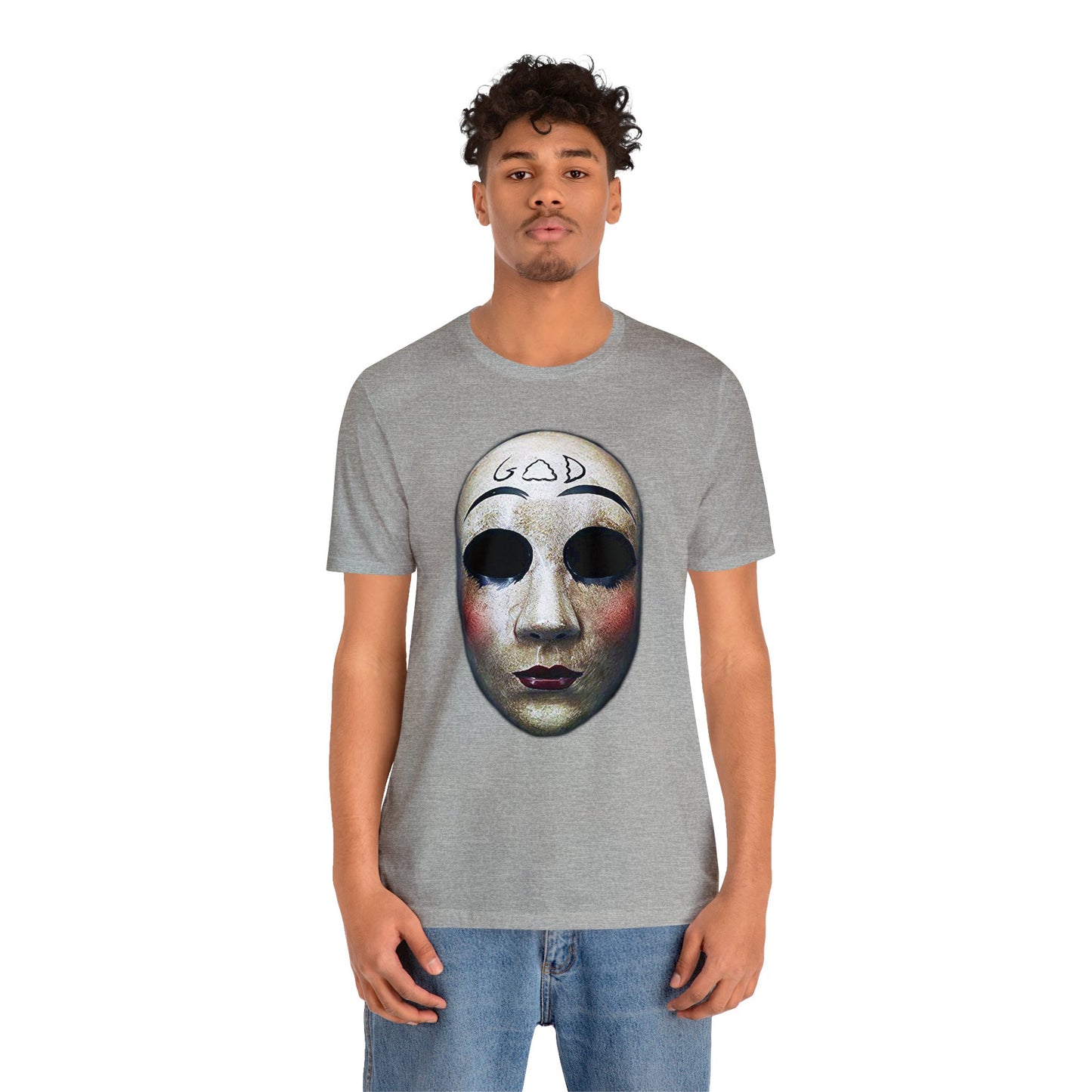 Halloween The Purge God Mask Short Sleeve T-Shirt - Iconic Horror Movie Tee, The Purge Mask Graphic Shirt