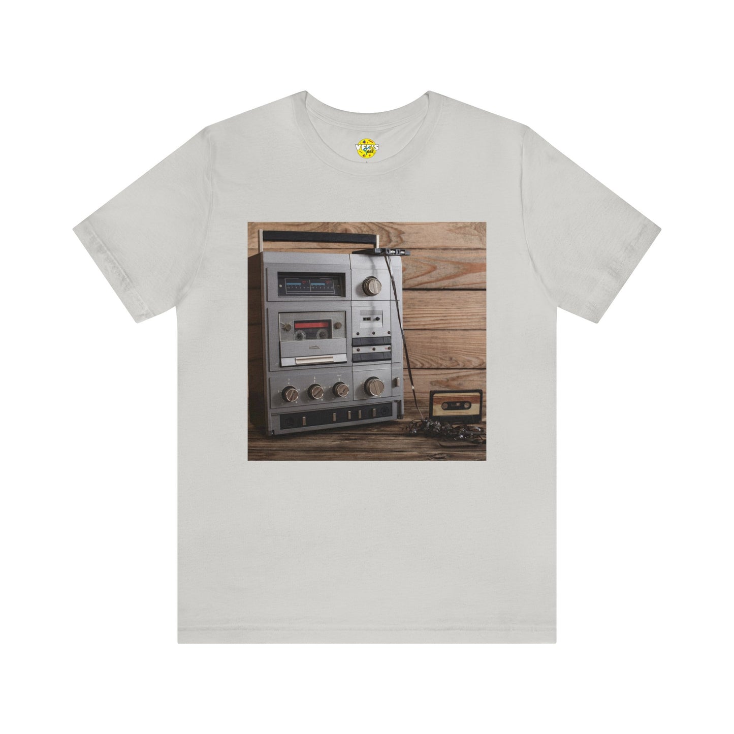 Retro Cassette Player Tshirt - Popped Tape Short Sleeve T-Shirt - Vintage Music Lover Tee - Nostalgic Graphic Shirt