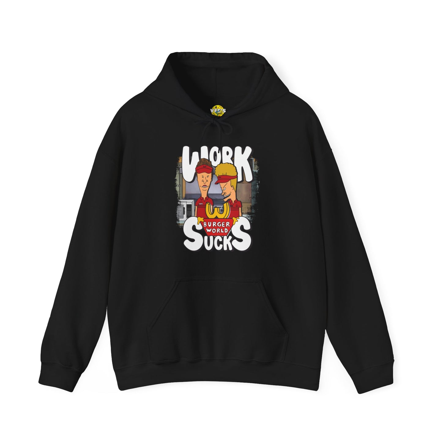 Beavis and Butt-Head Work Sucks Hoodie - 90s Nostalgia