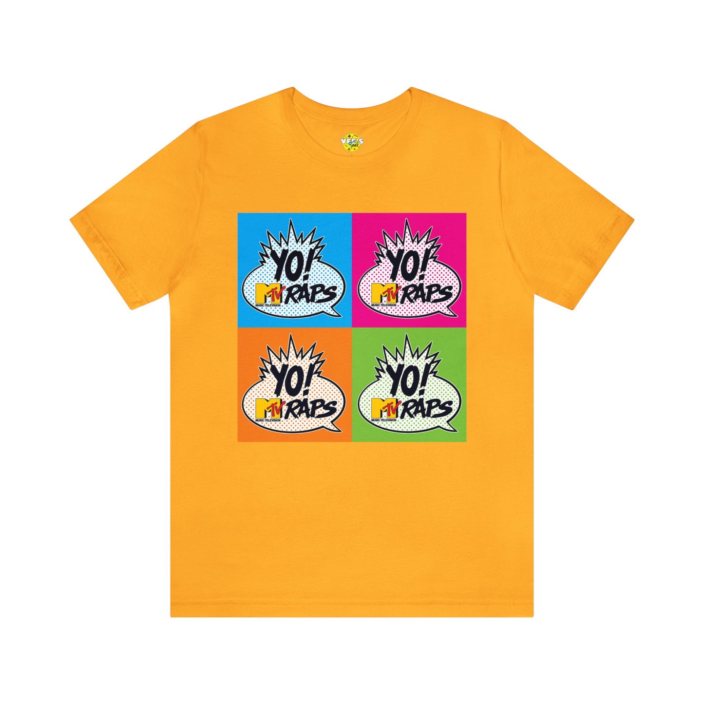 Yo! MTV Raps Pop Art Short Sleeve T-Shirt - Retro Hip-Hop Vibes for Music Lovers Tee