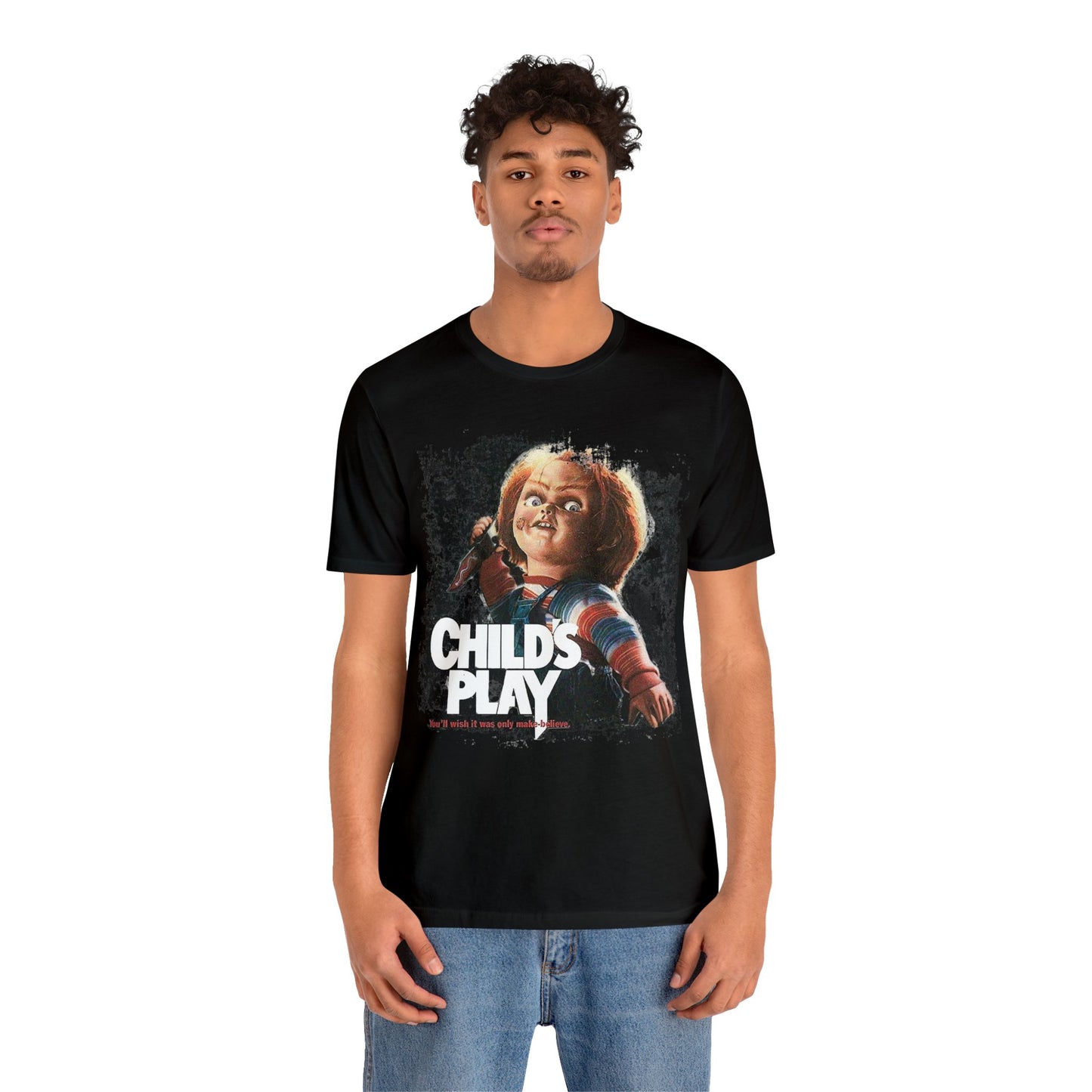 Halloween Child's Play Original Movie Poster Short Sleeve T-Shirt - Classic Horror Film Tee - Chucky Doll Shirt