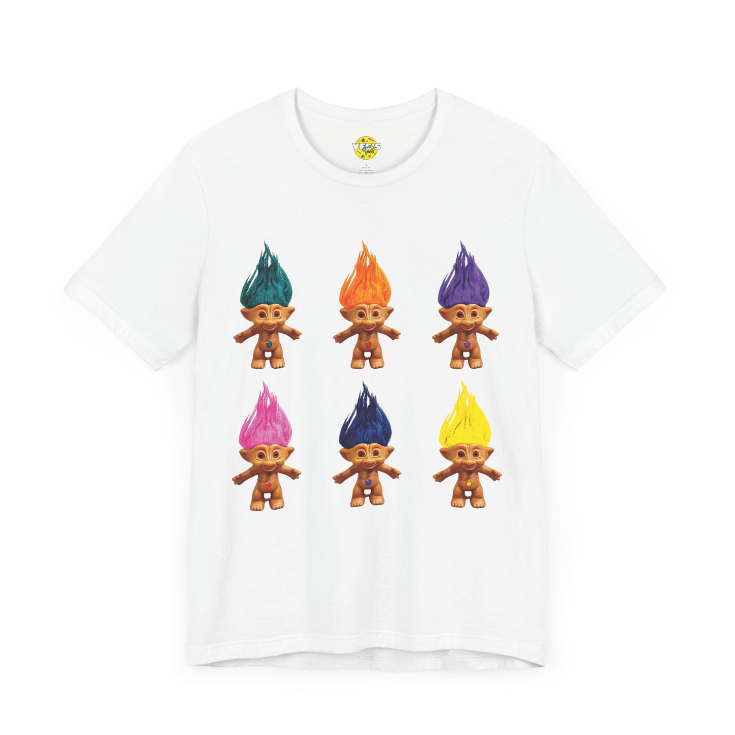 Vintage Treasure Troll Squad Short Sleeve T-Shirt - Retro 90s Nostalgia Tee