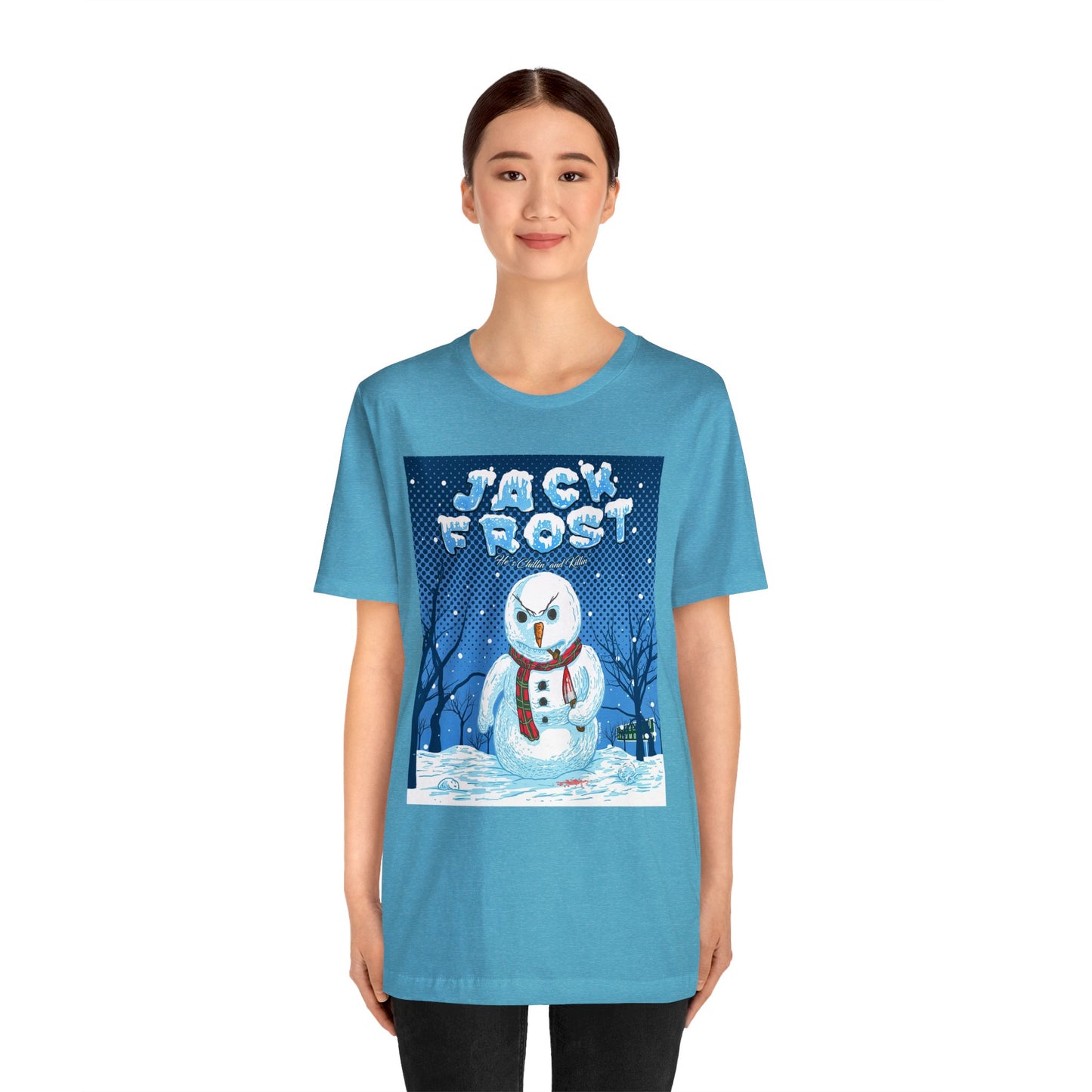 Chillingly Festive - Jack Frost Horror Movie Poster Short Sleeve T-Shirt