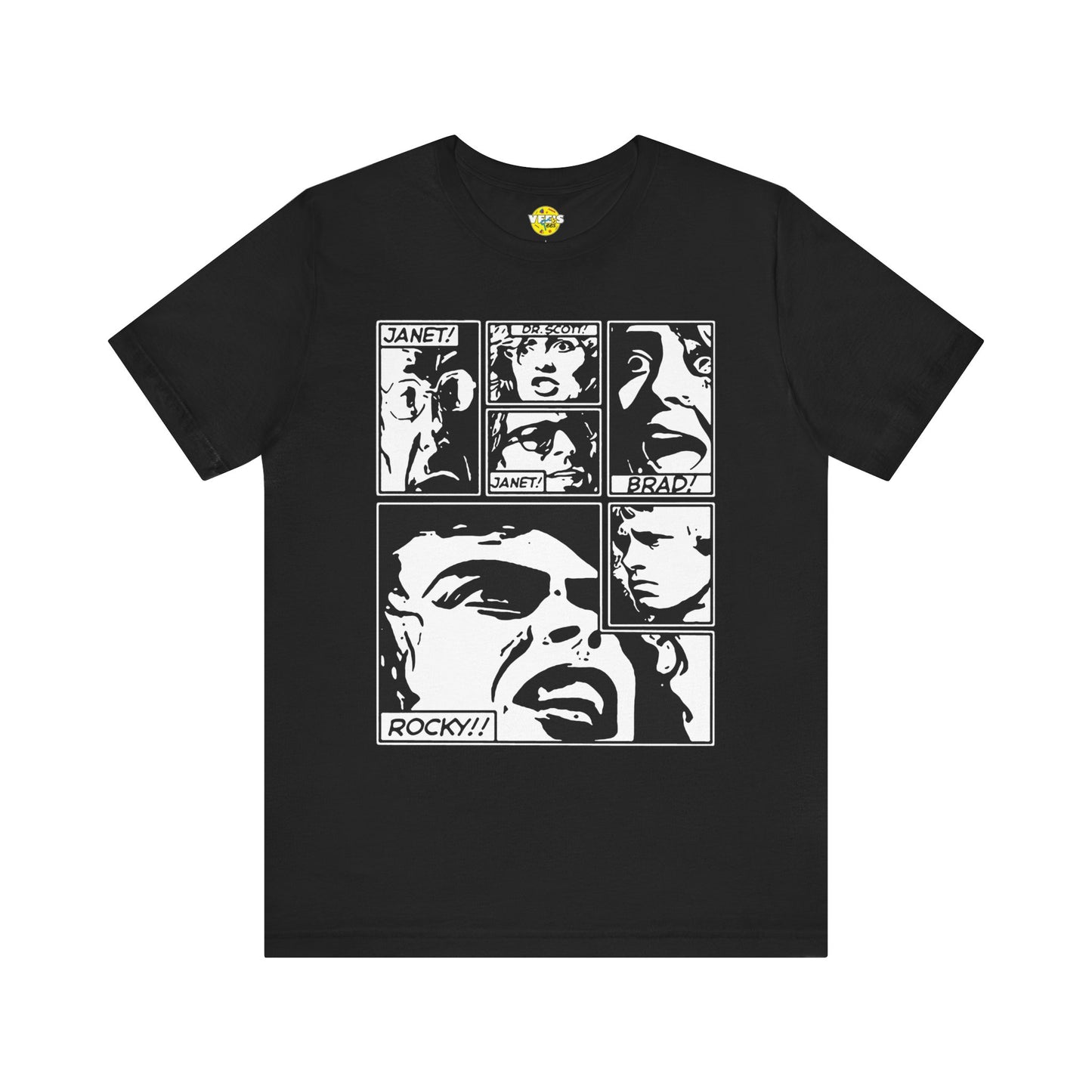Halloween Rocky Horror Picture Show Cast Comic Book Short Sleeve T-Shirt