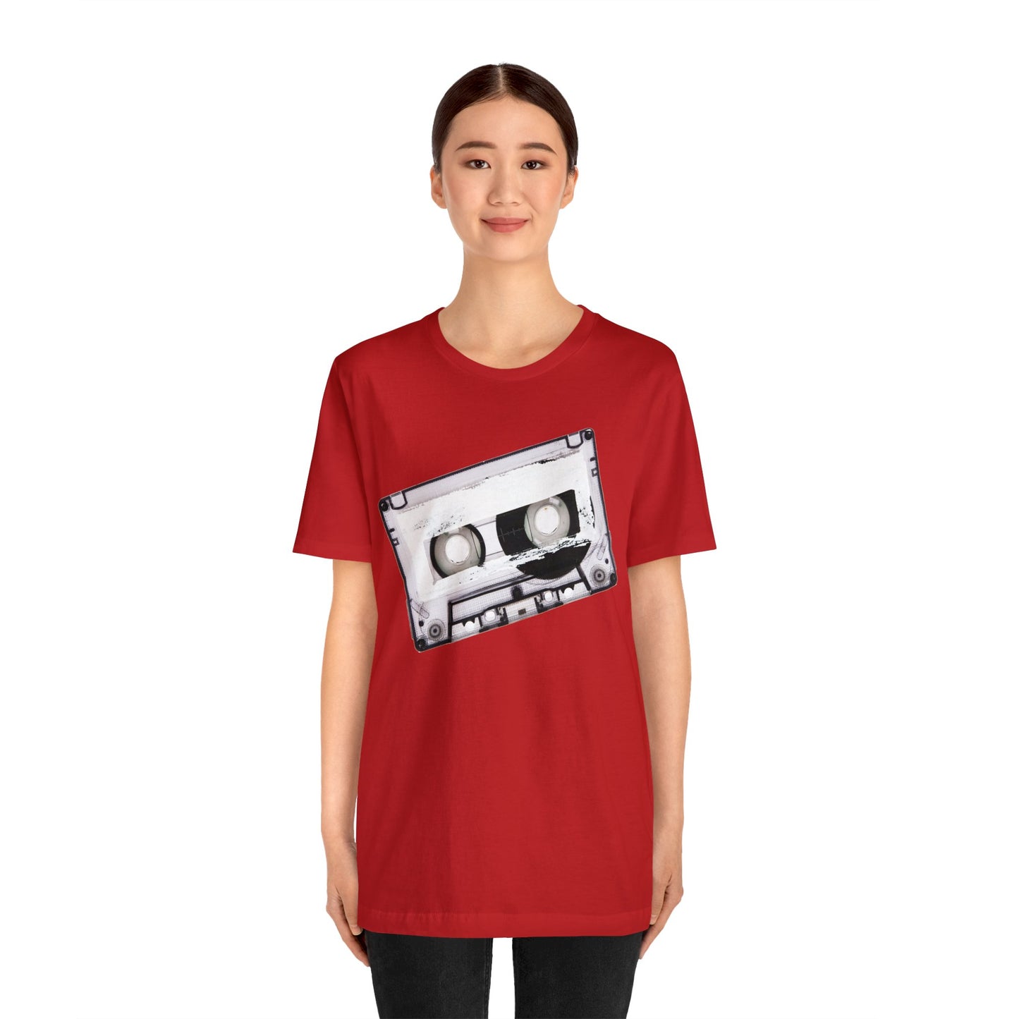 Retro Cassette Tape Short Sleeve T-Shirt - Vintage Music Lover Tee, 80s Nostalgia Graphic Shirt