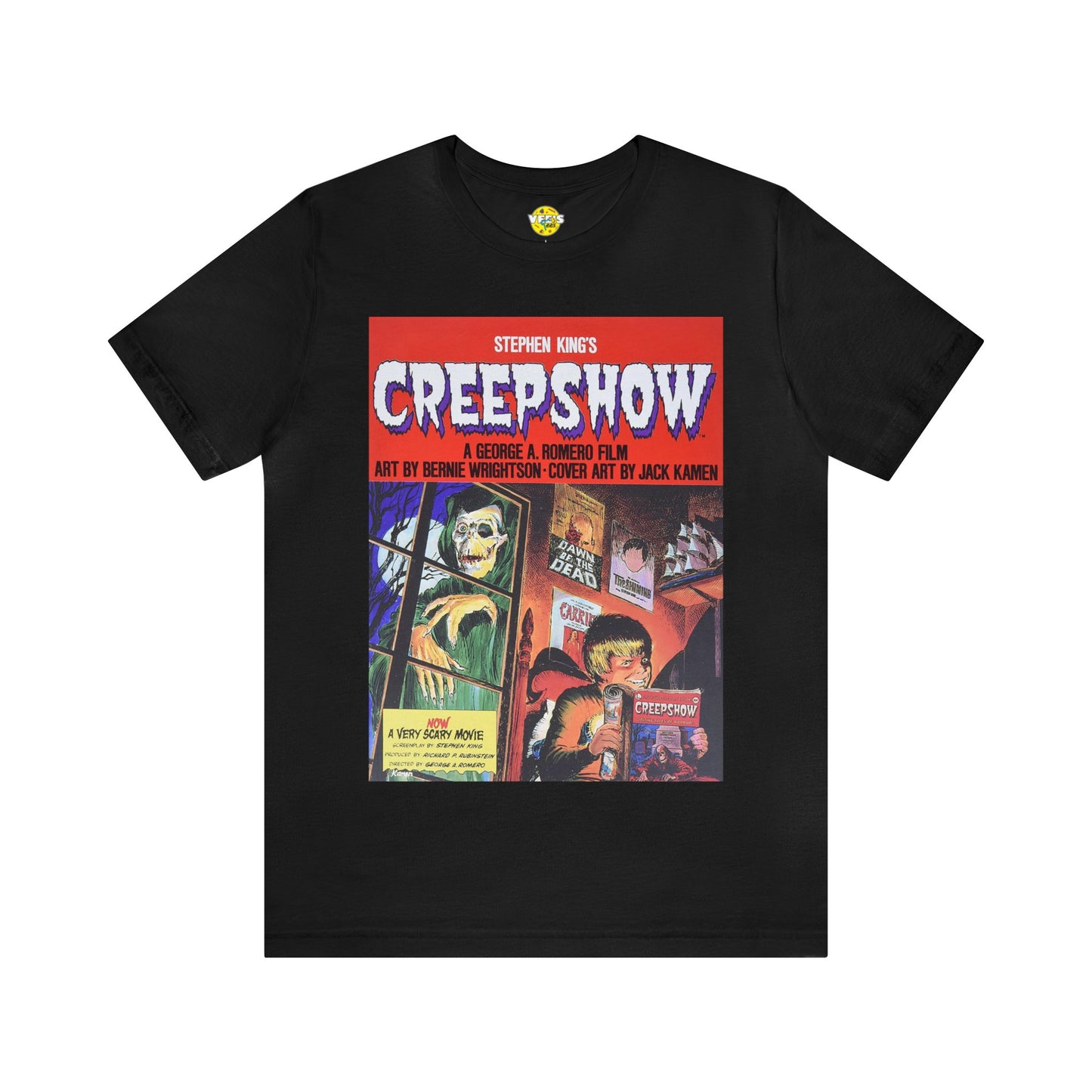 Halloween Creepshow Movie Poster Short Sleeve T-Shirt - Vintage Horror Tee, Classic Film Graphic Shirt