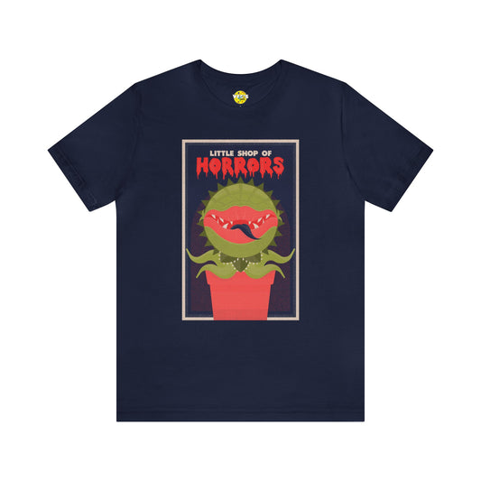 Halloween Audrey II Little Shop of Horrors Short Sleeve T-Shirt - Retro Horror Movie Graphic Tee, Vintage Plant Monster Shirt