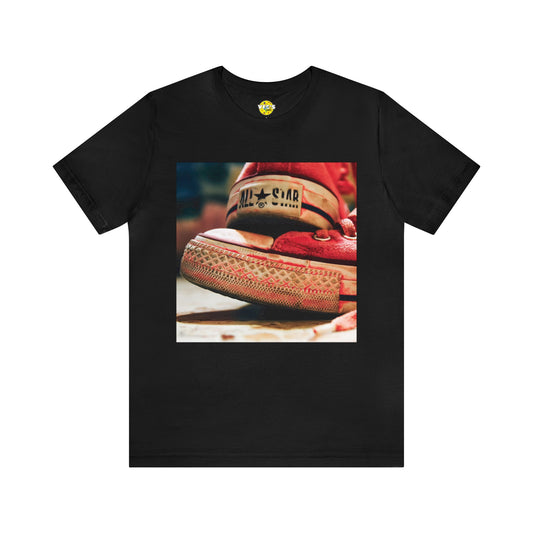Red Chuck Taylors Zoomed In Short Sleeve T-Shirt - Classic Sneaker Lover Tee, Vintage Shoe Graphic Shirt