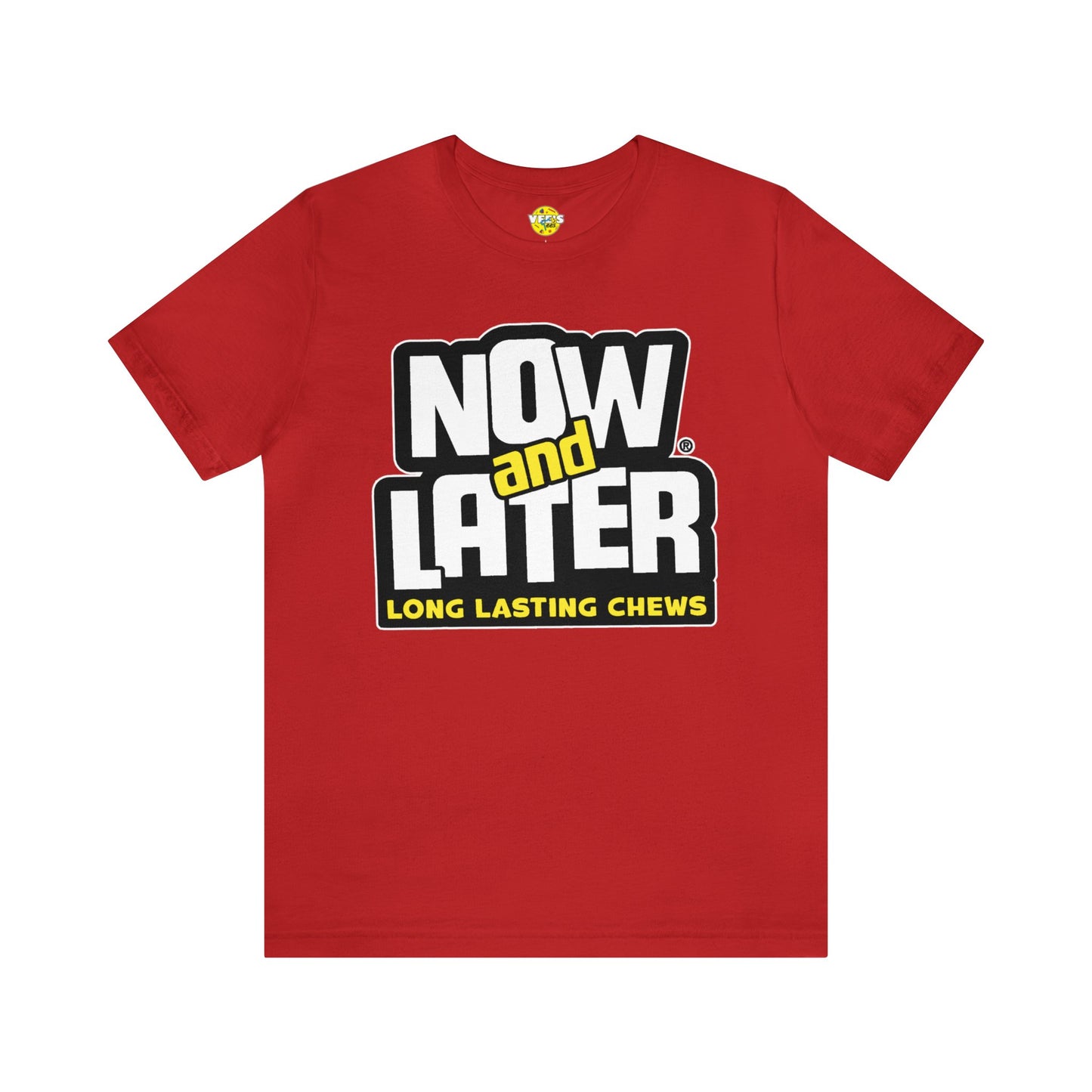 90s Nostalgia - Now and Later Logo Short Sleeve T-Shirt - Retro Now and Later Candy Logo