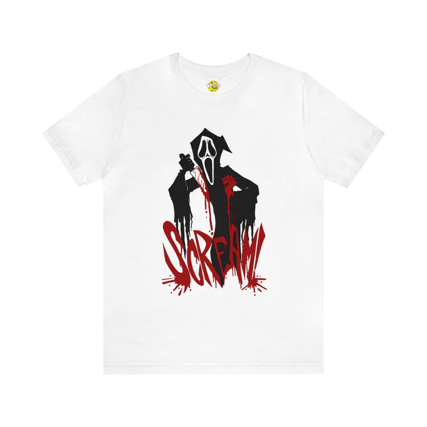 Halloween Ghostface Short Sleeve T-Shirt - Scream Movie Inspired Tee, Horror Icon Graphic Shirt