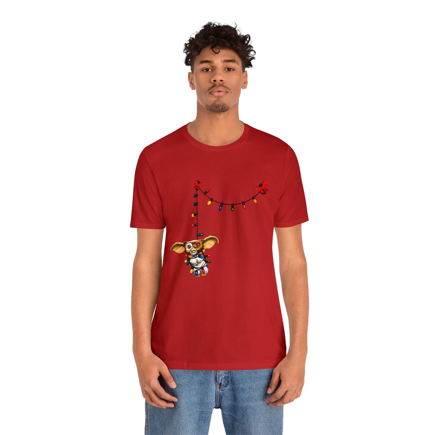 Christmas Gremlin tshirt - Gizmo! Christmas Lights - Gremlin Christmas Lights - Holiday Gremlin - Mogwai tshirt