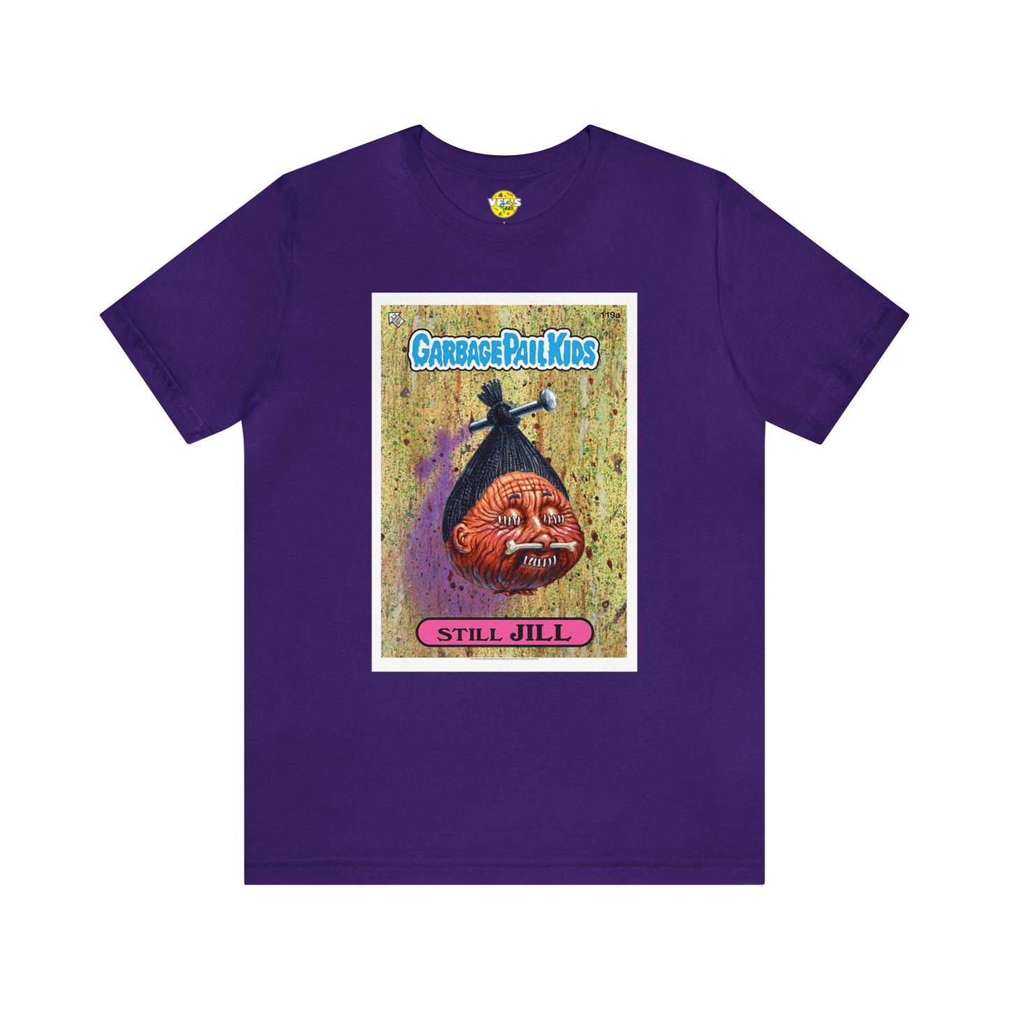 Halloween Garbage Pail Kids Still Jill Short Sleeve T-Shirt - Retro Sticker Art Tee, Vintage 80s Graphic Shirt