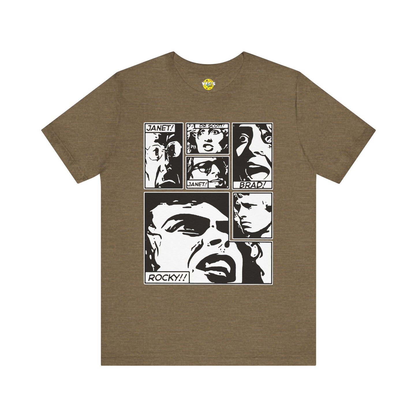 Halloween Rocky Horror Picture Show Cast Comic Book Short Sleeve T-Shirt
