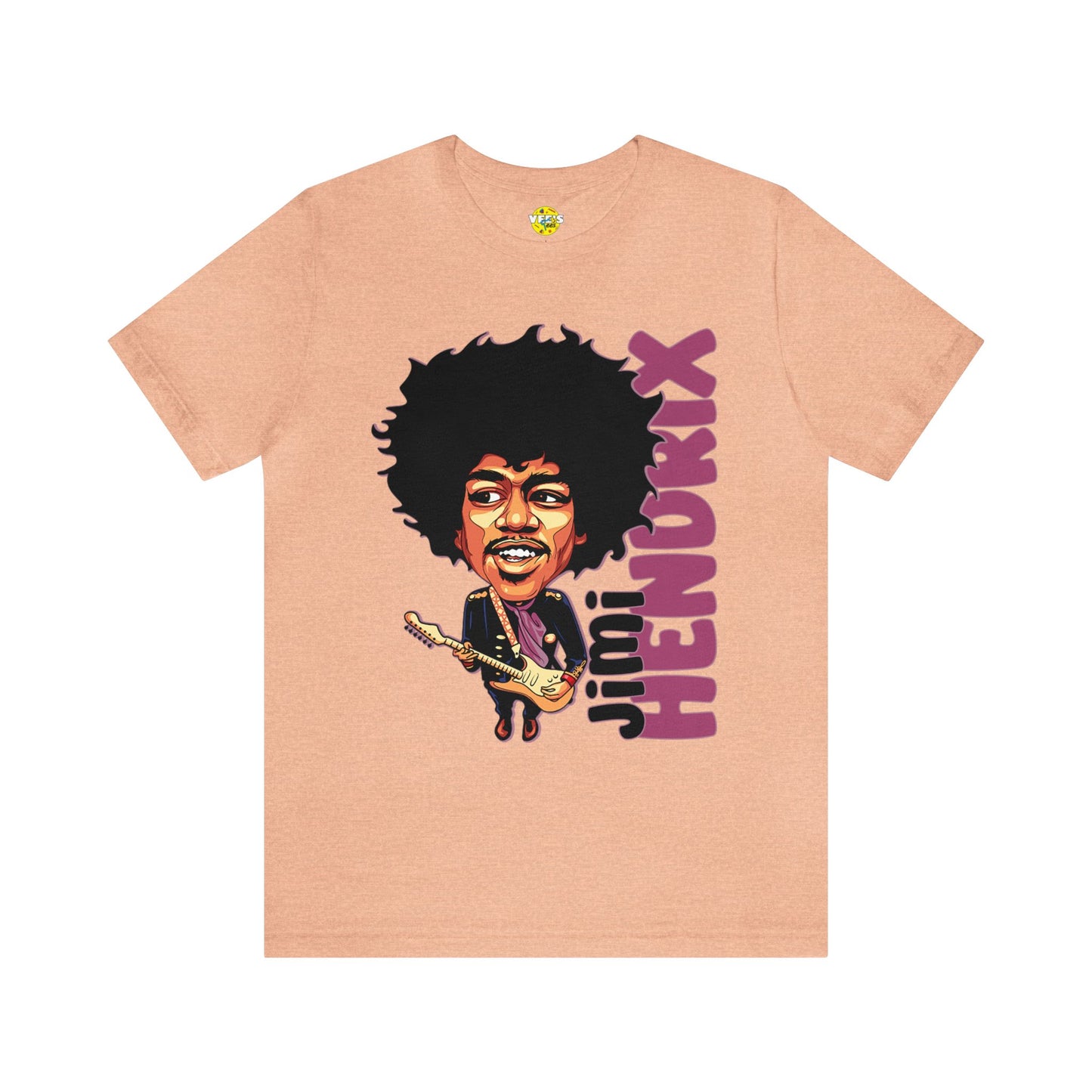 Jimi Hendrix Cartoon Portrait T-Shirt, Black History Icon Tee, Vintage Music Legend Shirt