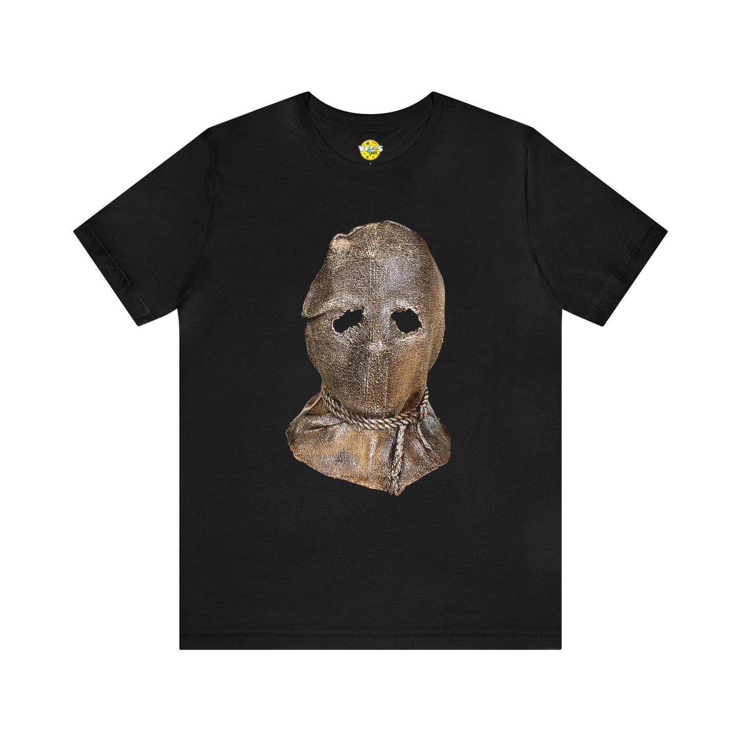 Halloween Jason's Sack Mask Short Sleeve T-Shirt - Friday the 13th Horror Icon Tee, Classic Slasher Graphic Shirt