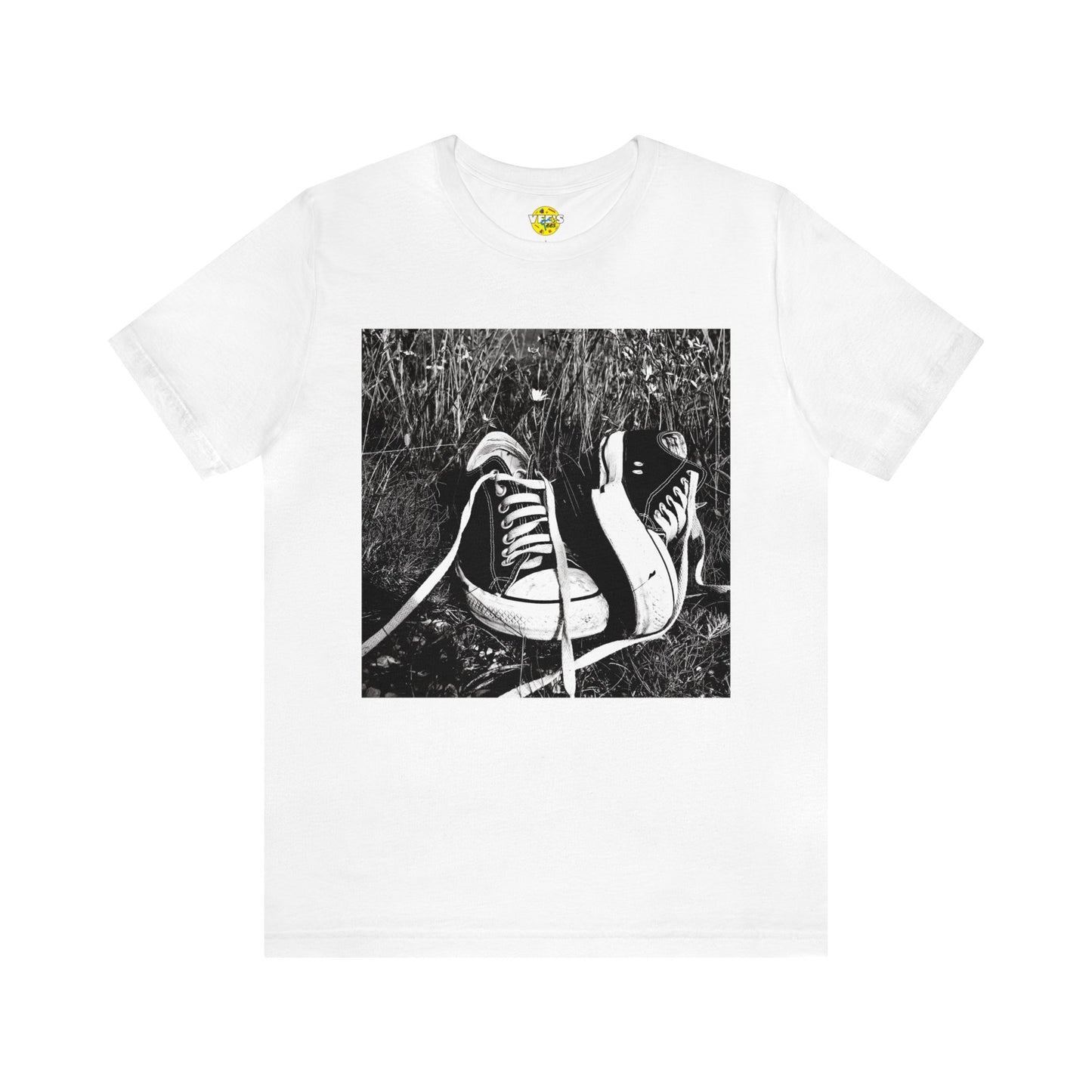 Black & White Chuck Taylors  Short Sleeve T-Shirt - Classic Sneaker Lover Tee, Vintage Shoe Graphic Shirt