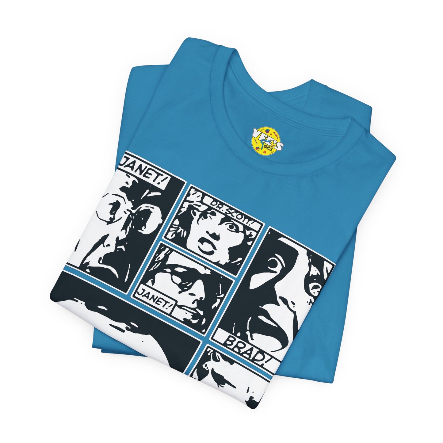 Halloween Rocky Horror Picture Show Cast Comic Book Short Sleeve T-Shirt