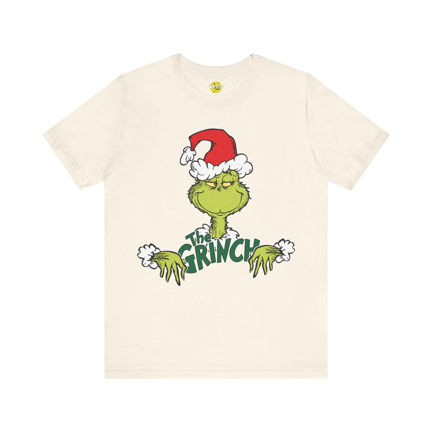 Festive Grinch Face Short Sleeve T-Shirt for a Whoville-Worthy Holiday Season