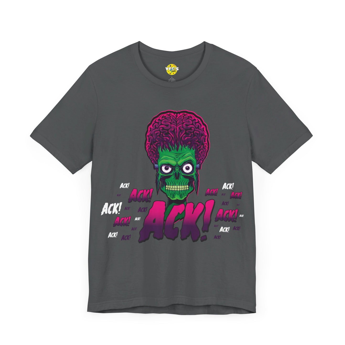 Halloween Mars Attacks! Alien Short Sleeve T-Shirt - Retro Sci-Fi Movie Graphic Tee, Vintage Extraterrestrial Invasion Shirt