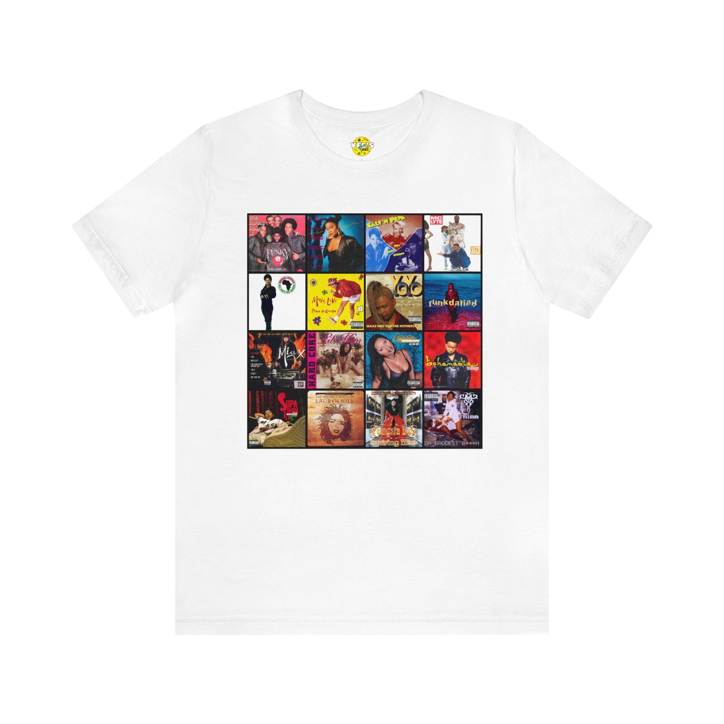 Founding Ladies of Hip Hop Album Cover Collage T-Shirt, Vintage Rap Legends Tee, 80s 90s Music Shirt