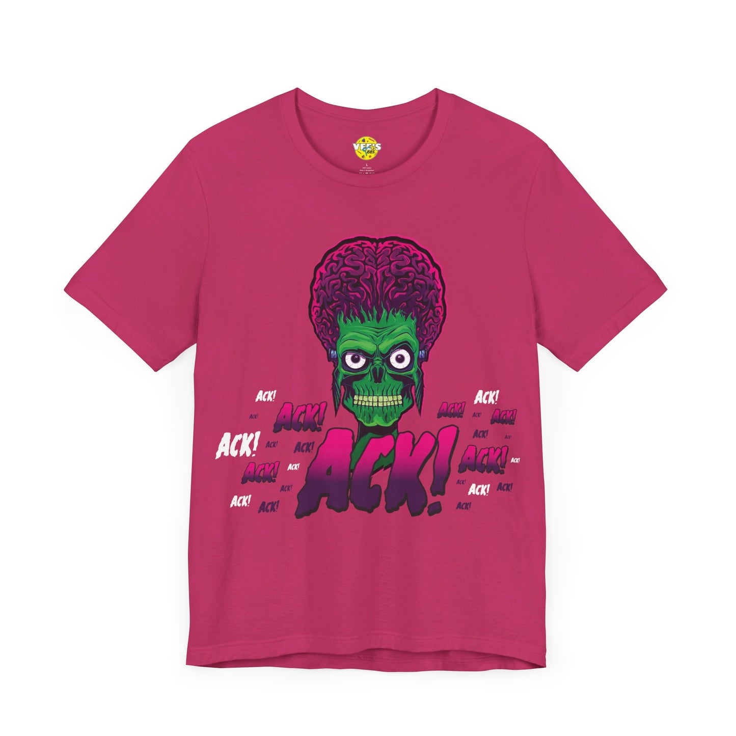 Halloween Mars Attacks! Alien Short Sleeve T-Shirt - Retro Sci-Fi Movie Graphic Tee, Vintage Extraterrestrial Invasion Shirt