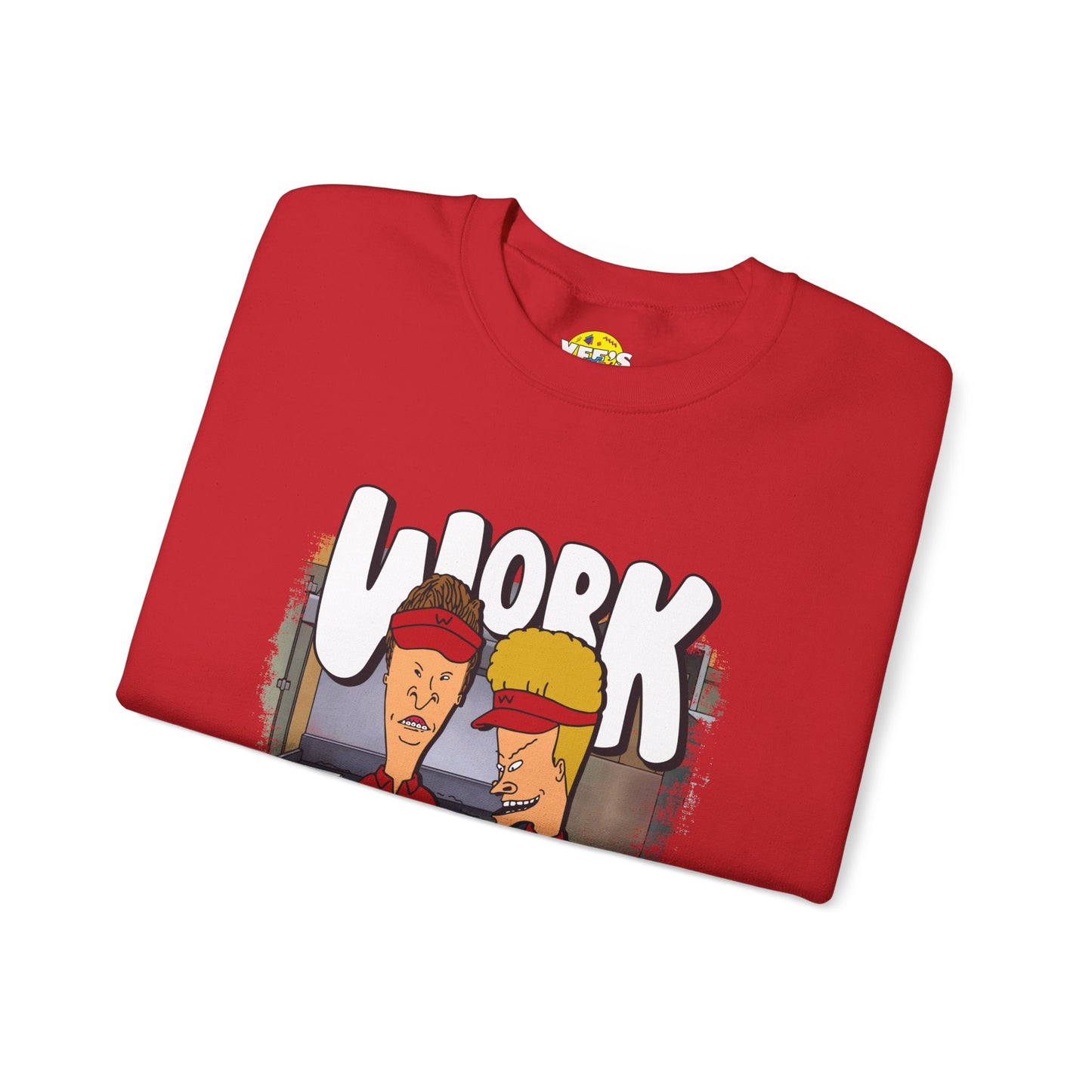 Beavis and Butt-Head Work Sucks Sweatshirt - 90s Nostalgia