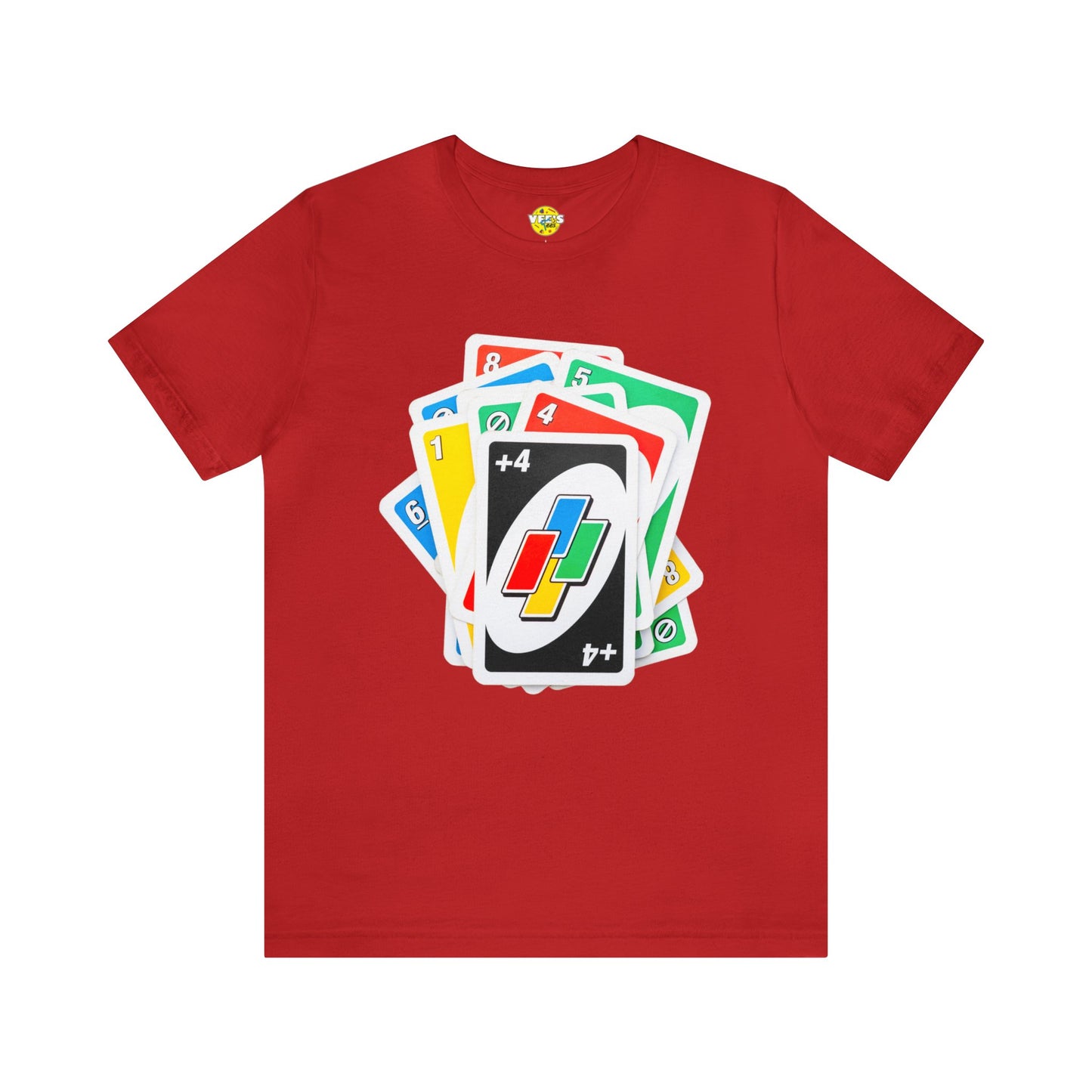 Uno Card Game TShirt - Fun Draw 4 Stack Design - Card Game Tee - Draw 4 TShirt